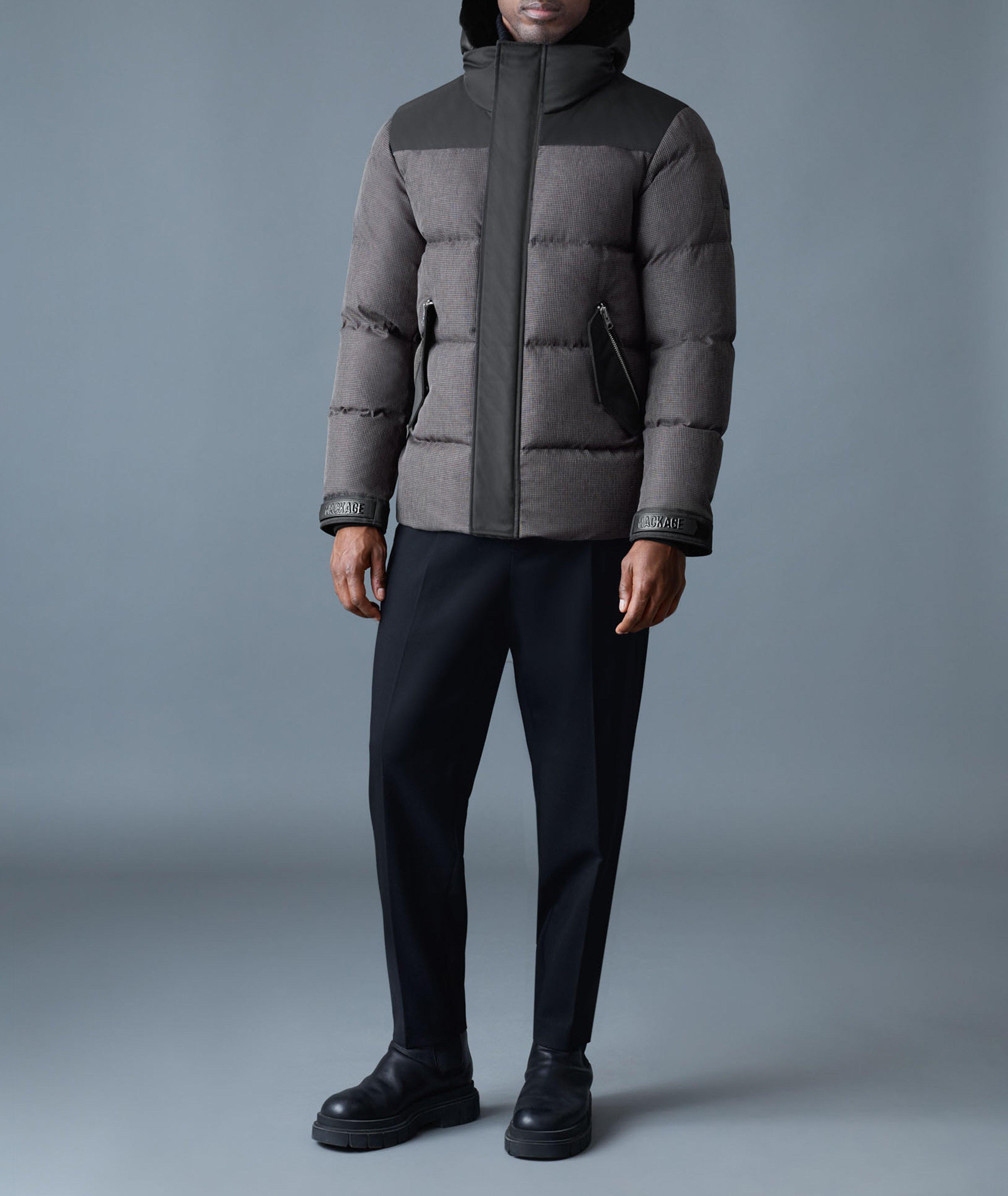 Riley Houndstooth Down Jacket image 1