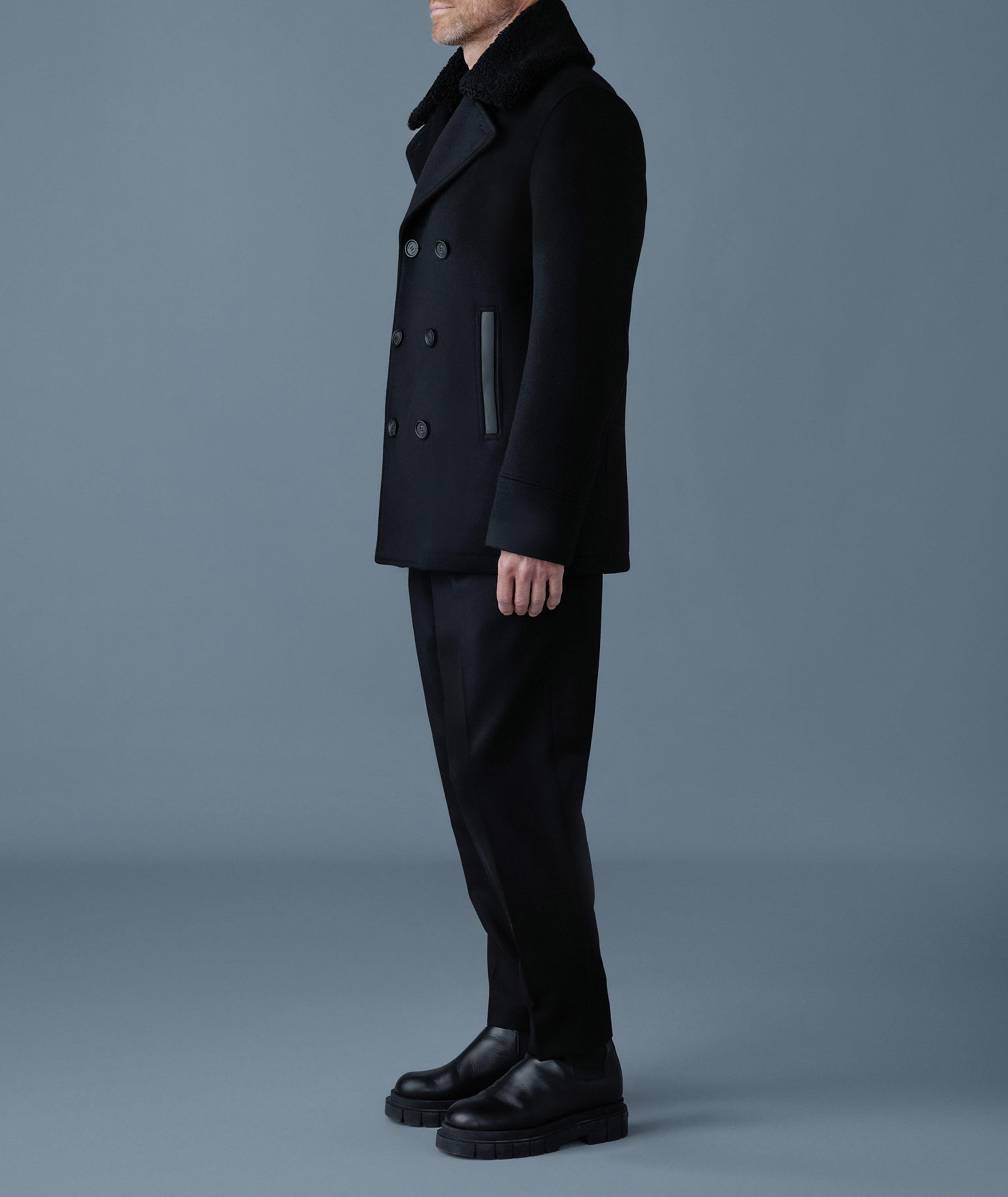 Cole Wool Shearling Collar Peacoat image 3