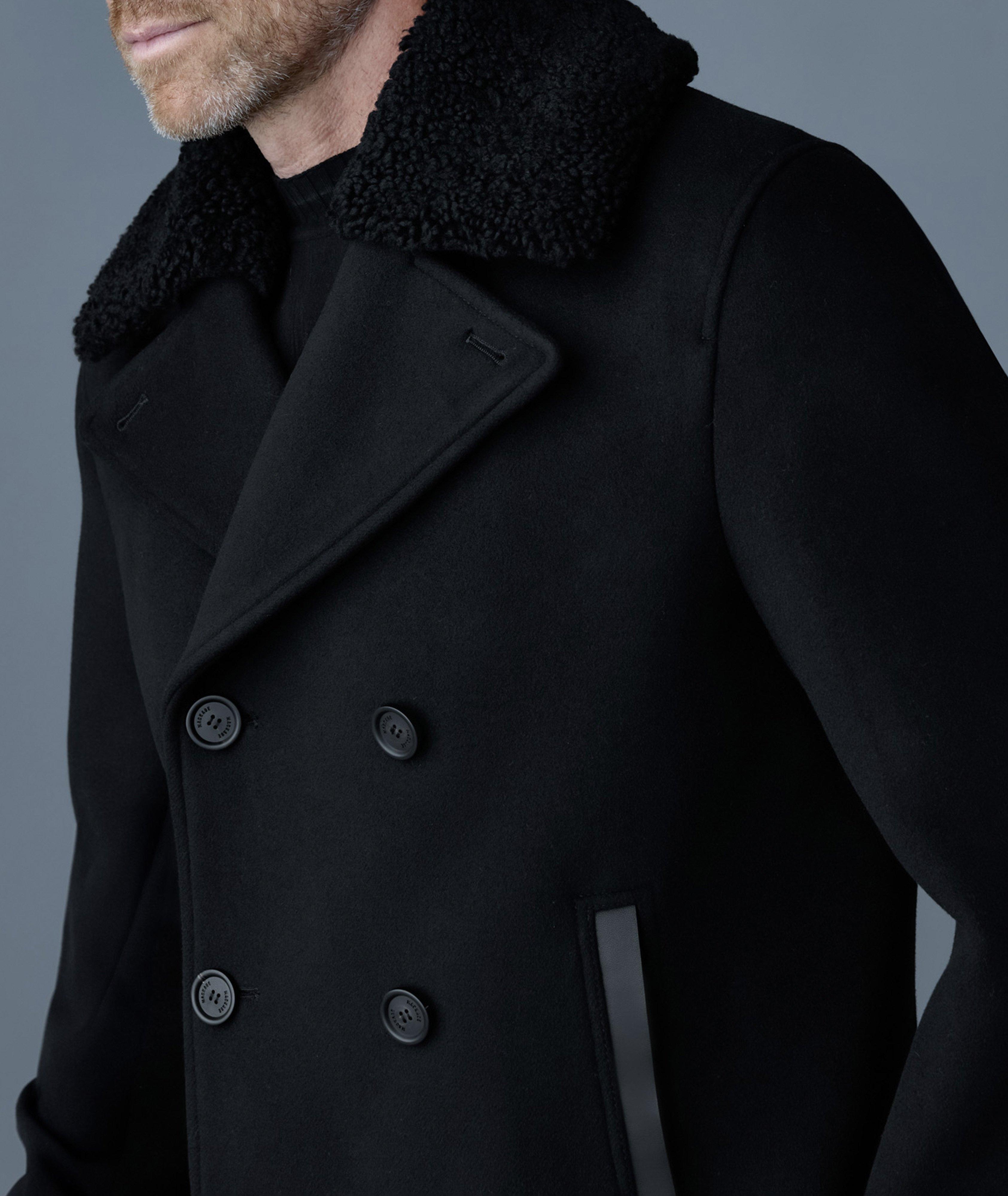 Cole Wool Shearling Collar Peacoat image 4