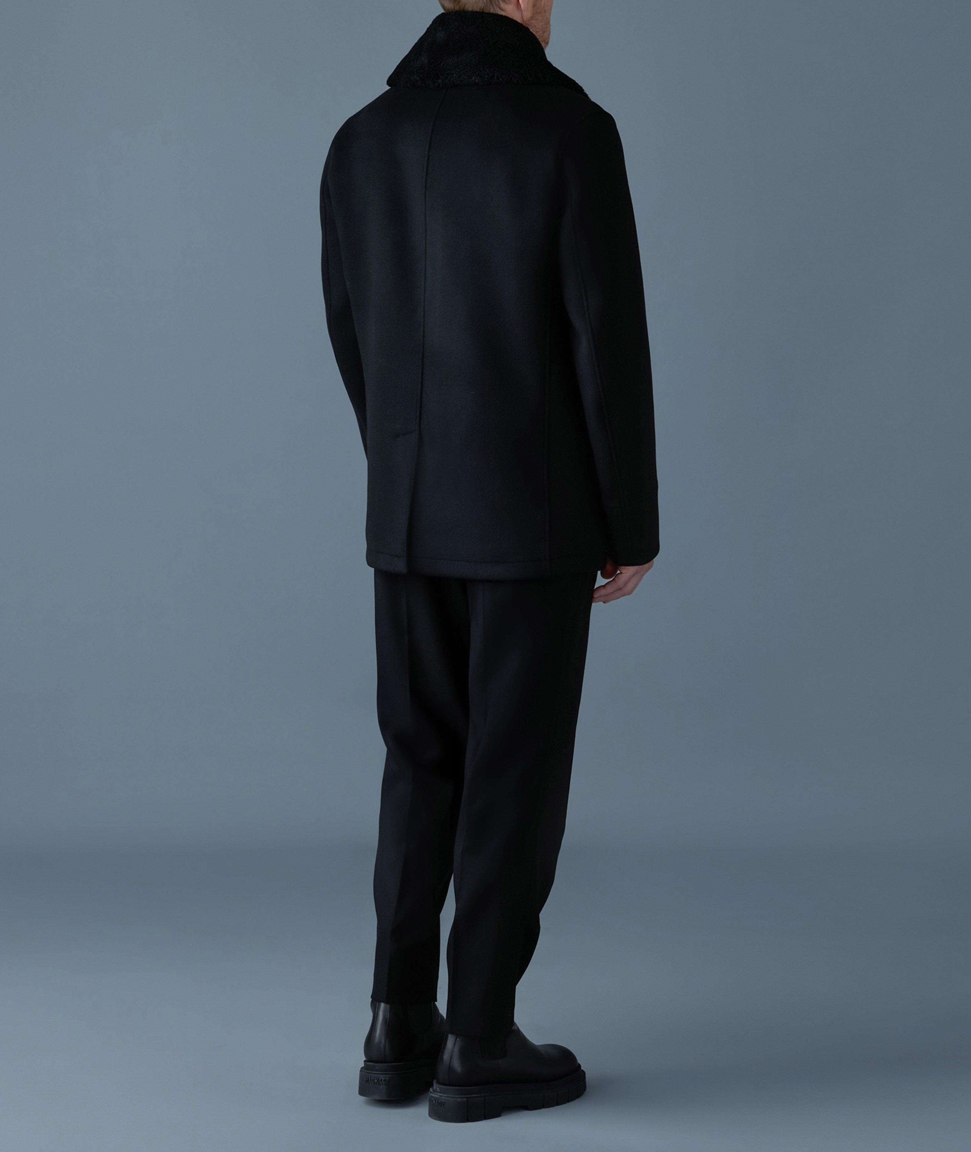Cole Wool Shearling Collar Peacoat image 2