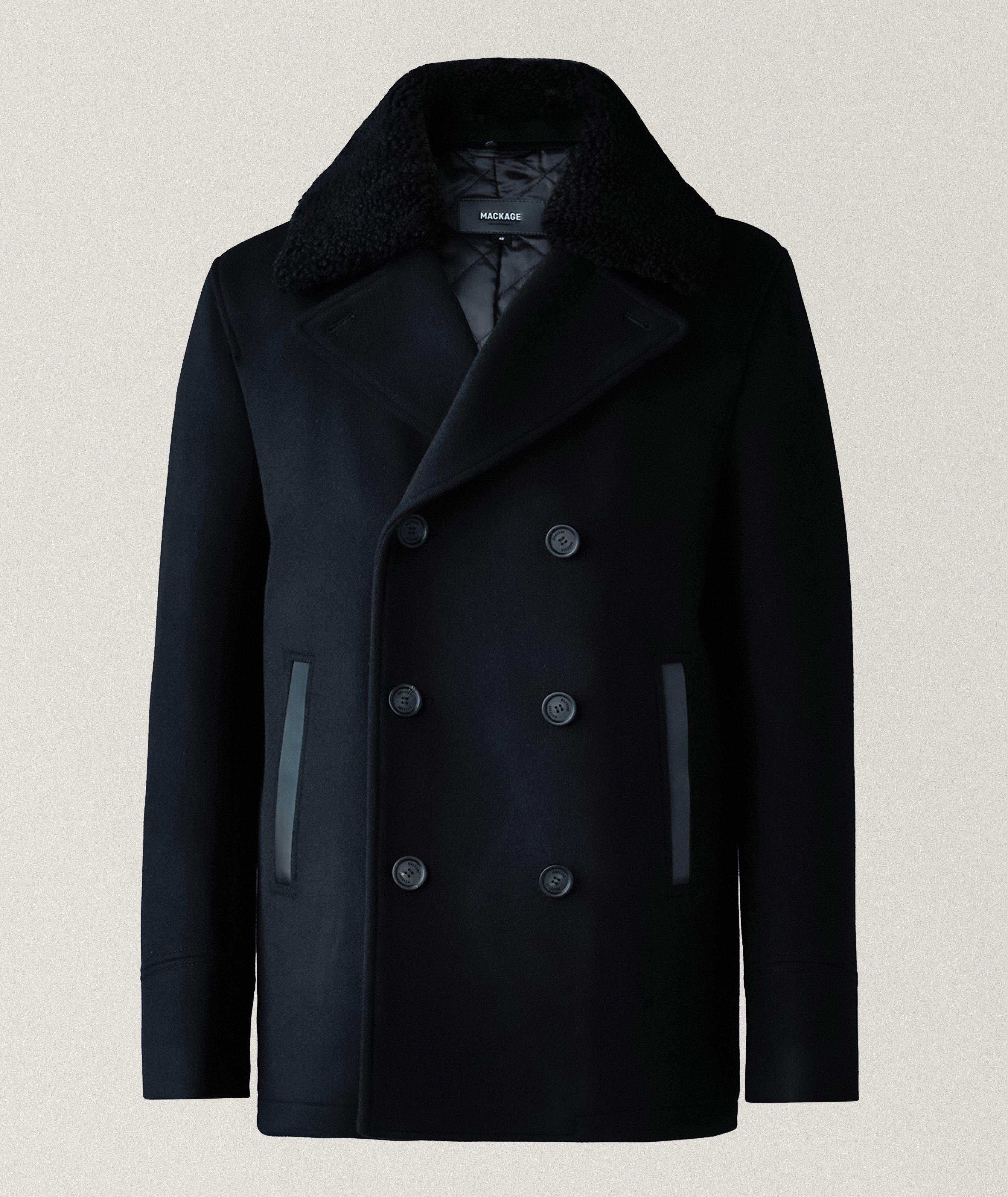 Cole Wool Shearling Collar Peacoat image 0