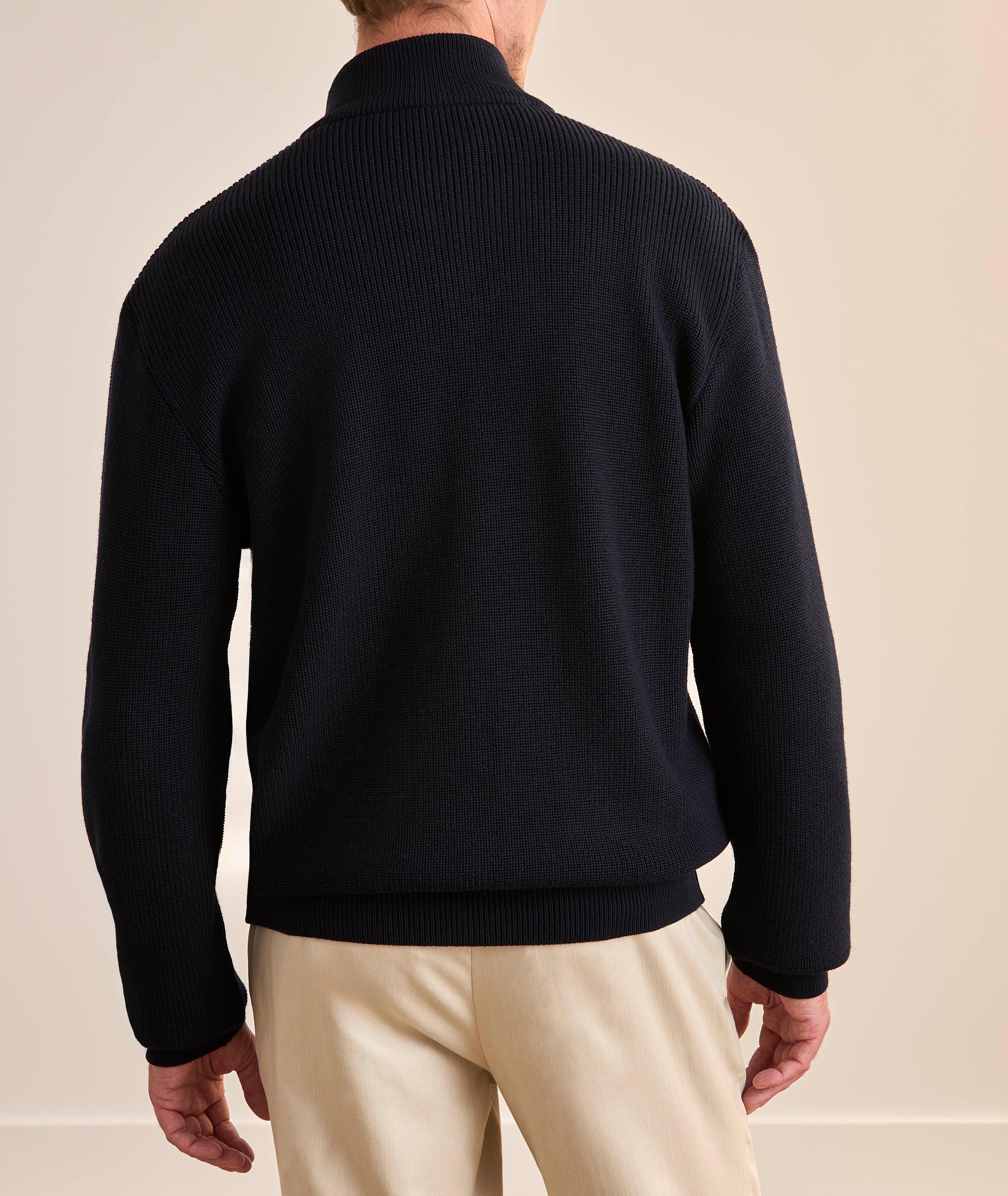 Virgin Wool-Blend Full-Zip Cardigan  image 2