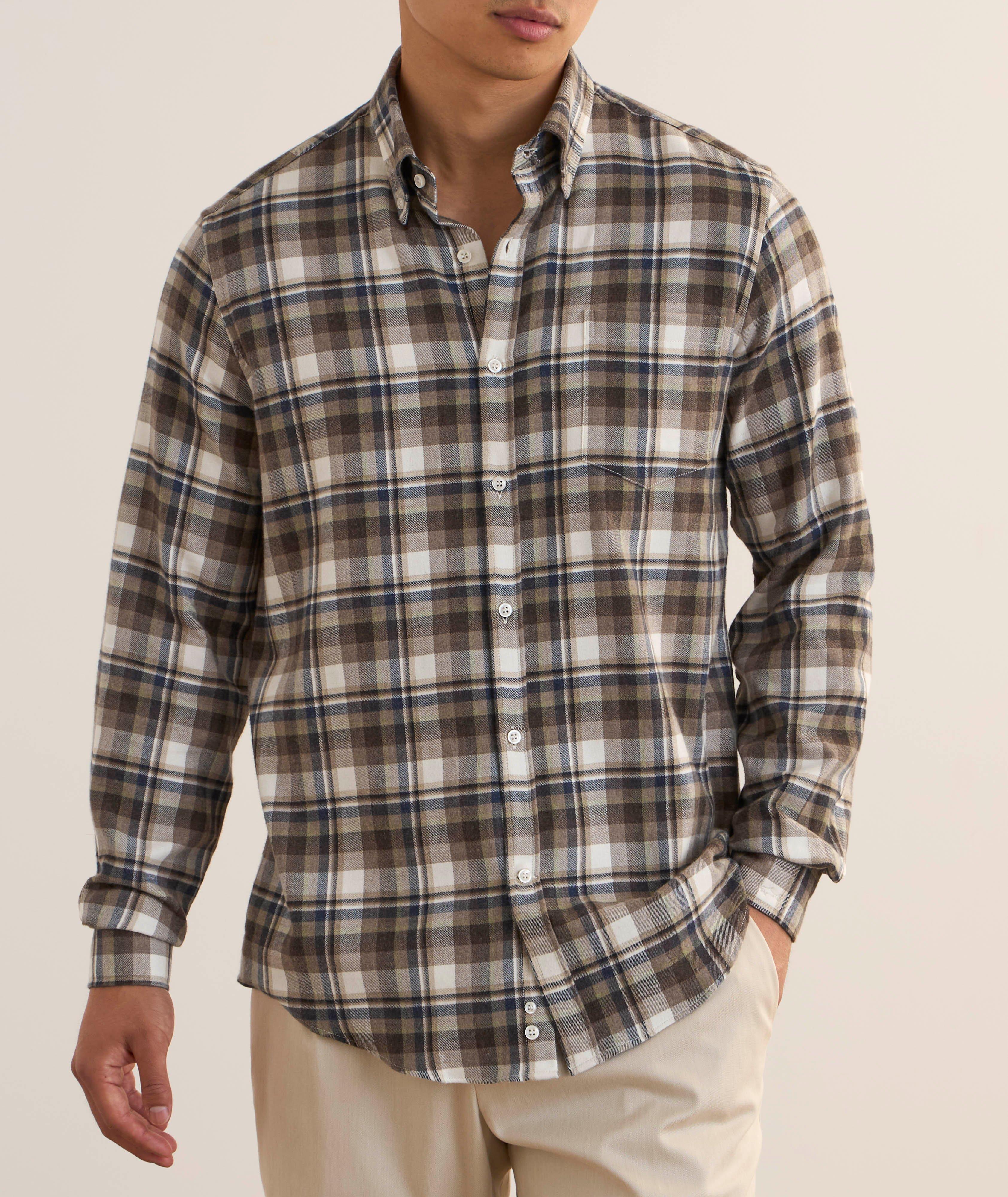 X-Soft Check Cotton Flannel Shirt image 1