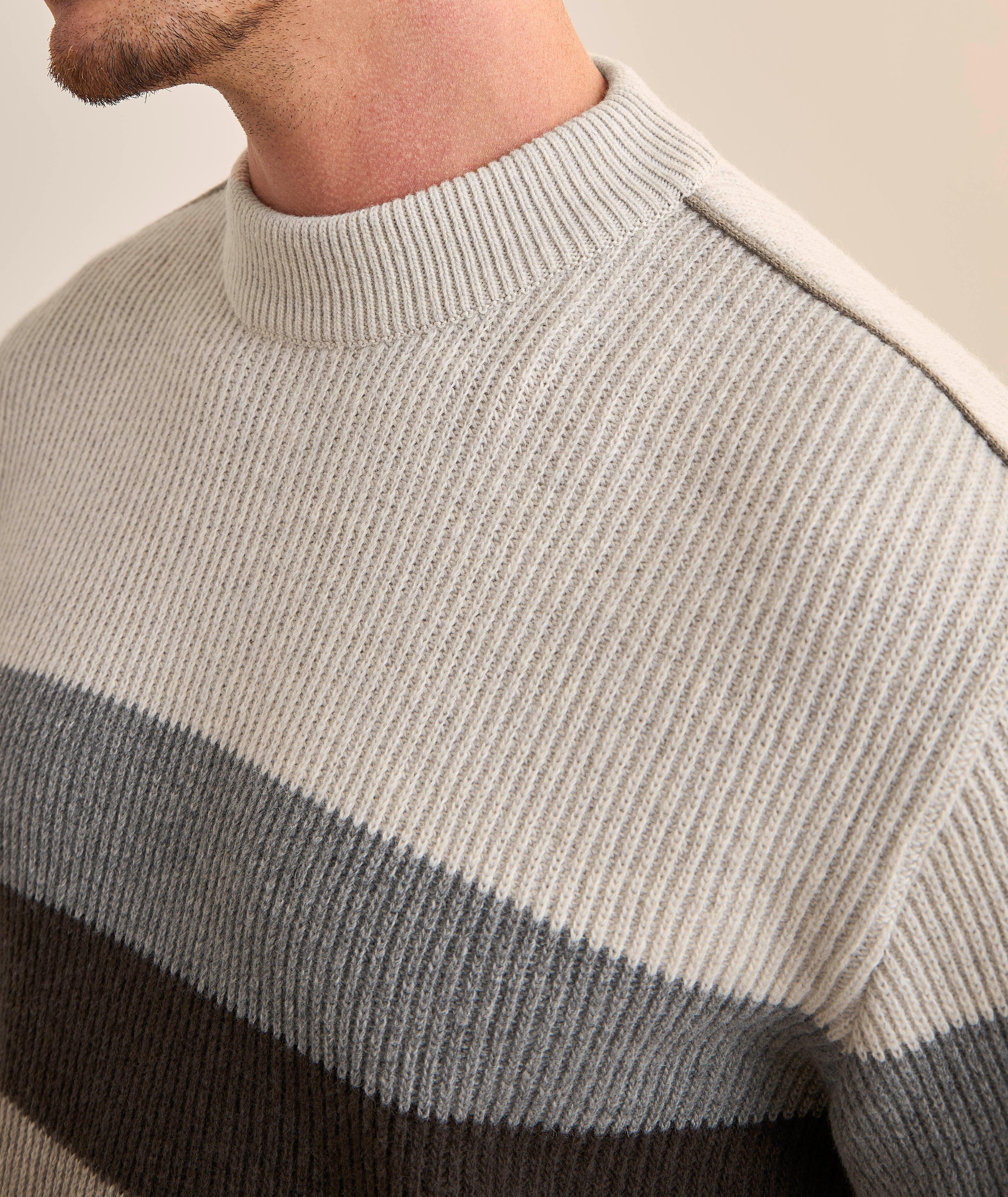 Striped Wool-Blend Crewneck Sweater image 3