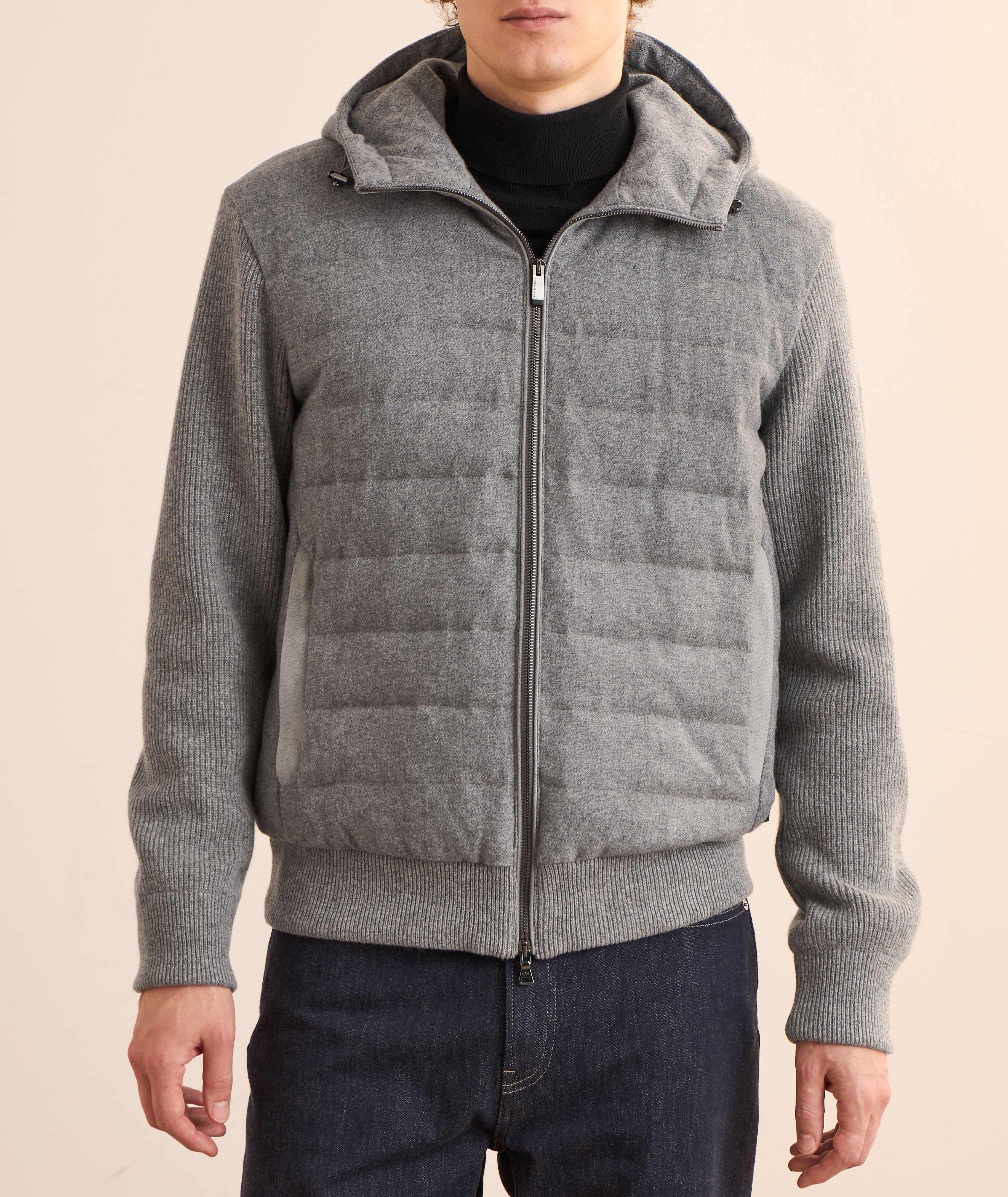 Veste hybride à capuche zippée image 1