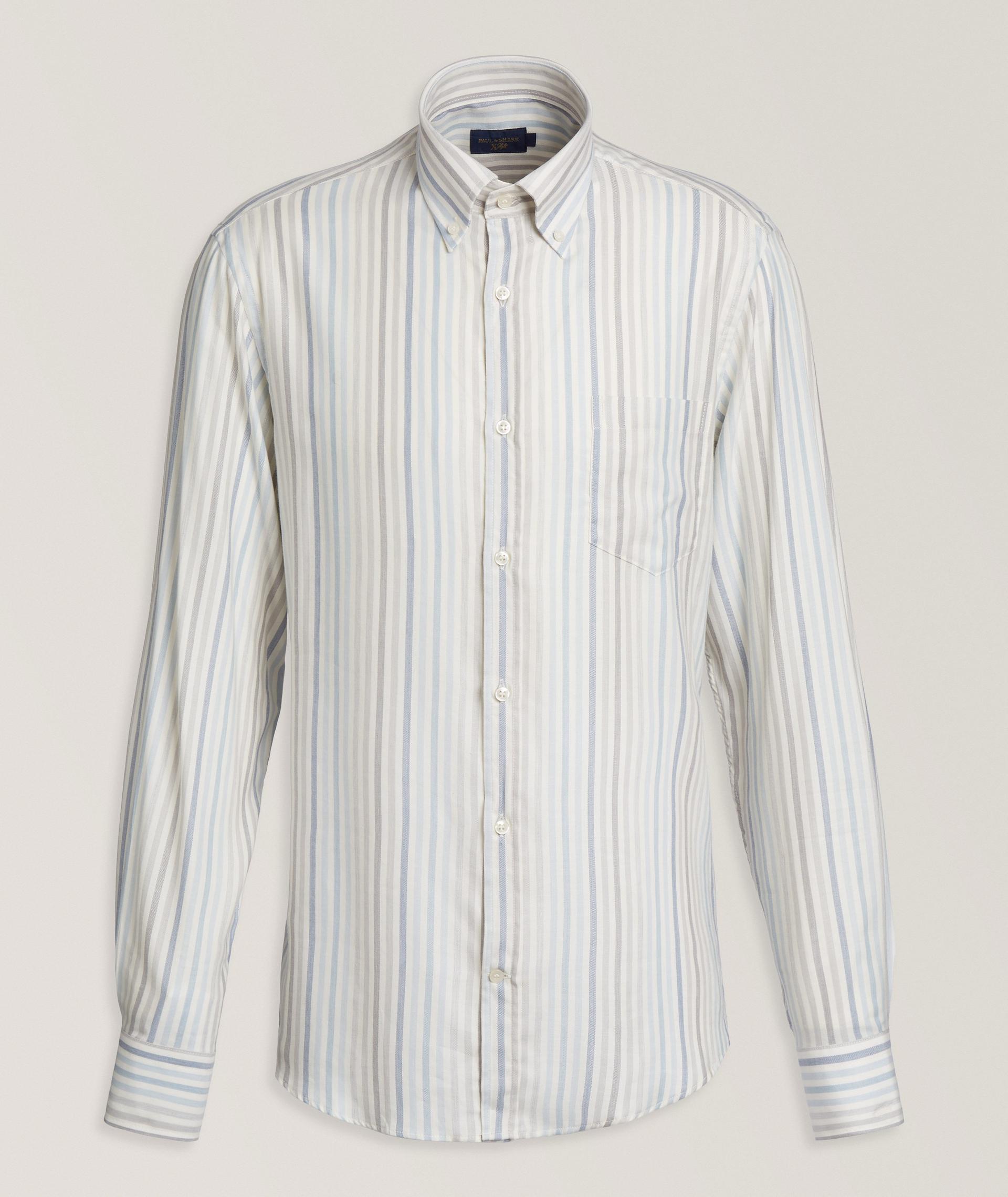 Chemise à rayures avec traitement X-Soft image 0