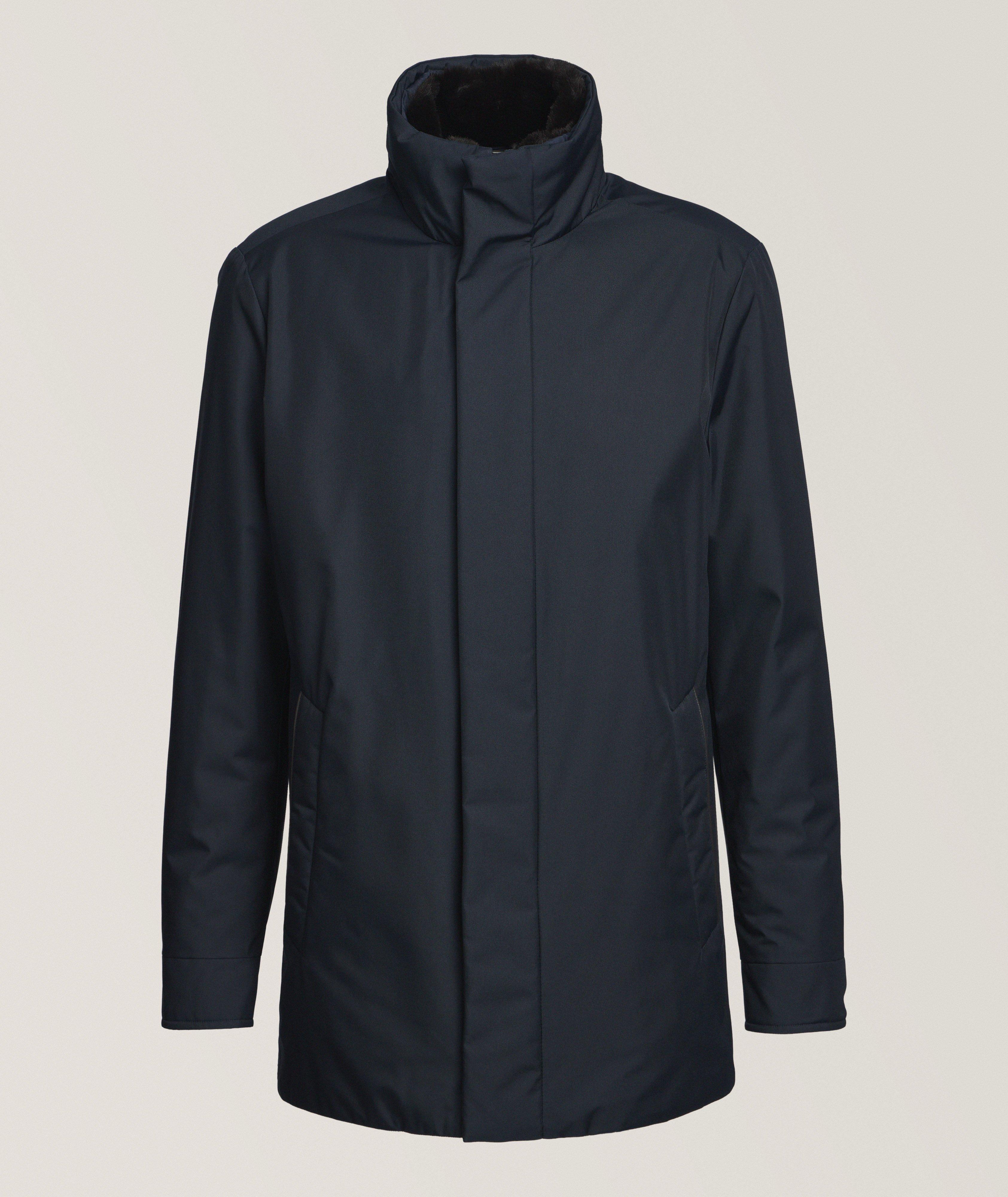 Manteau court hydrofuge col amovible fausse fourrure image 0