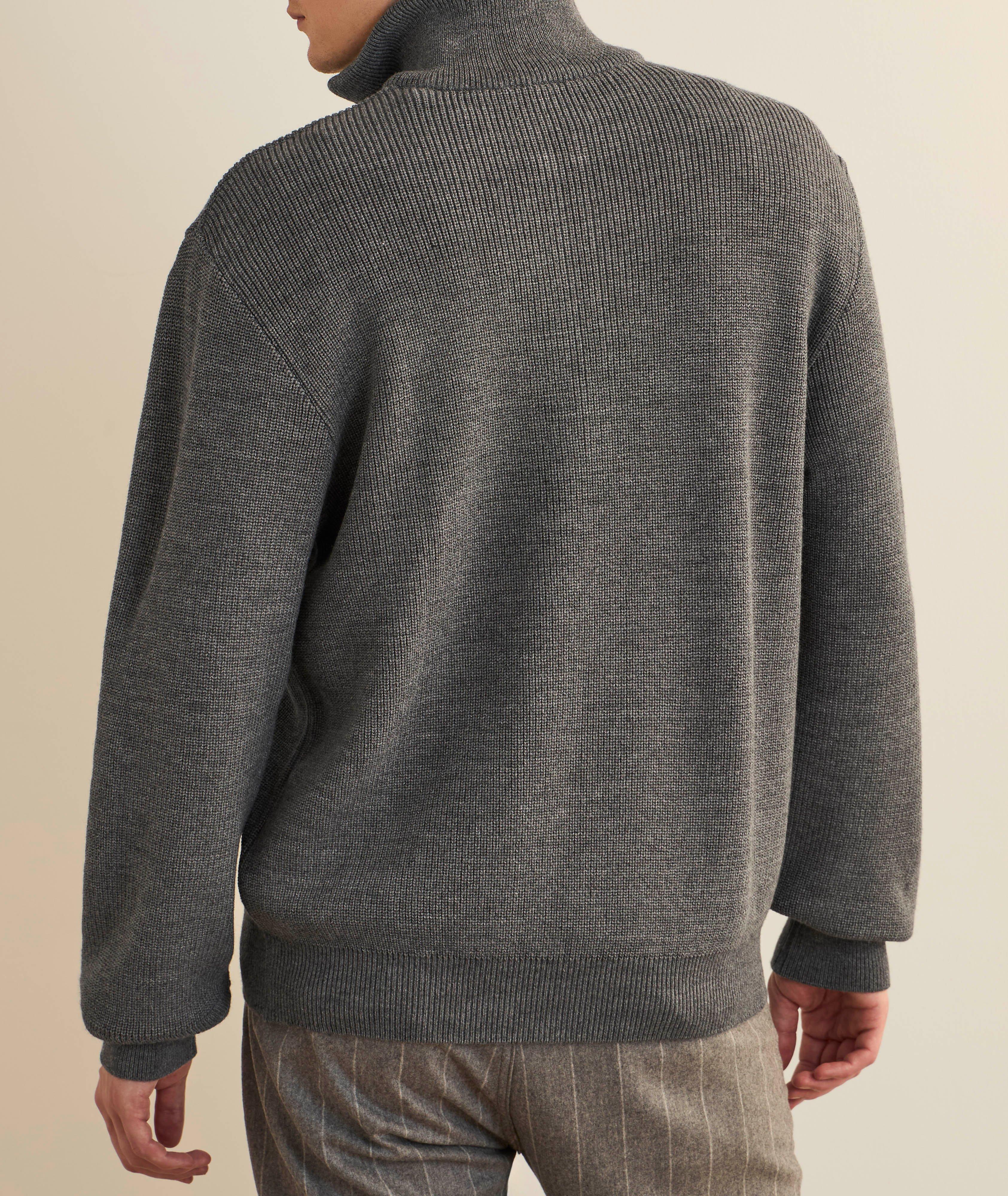 Virgin Wool-Blend Quarter-Zip Sweater image 2