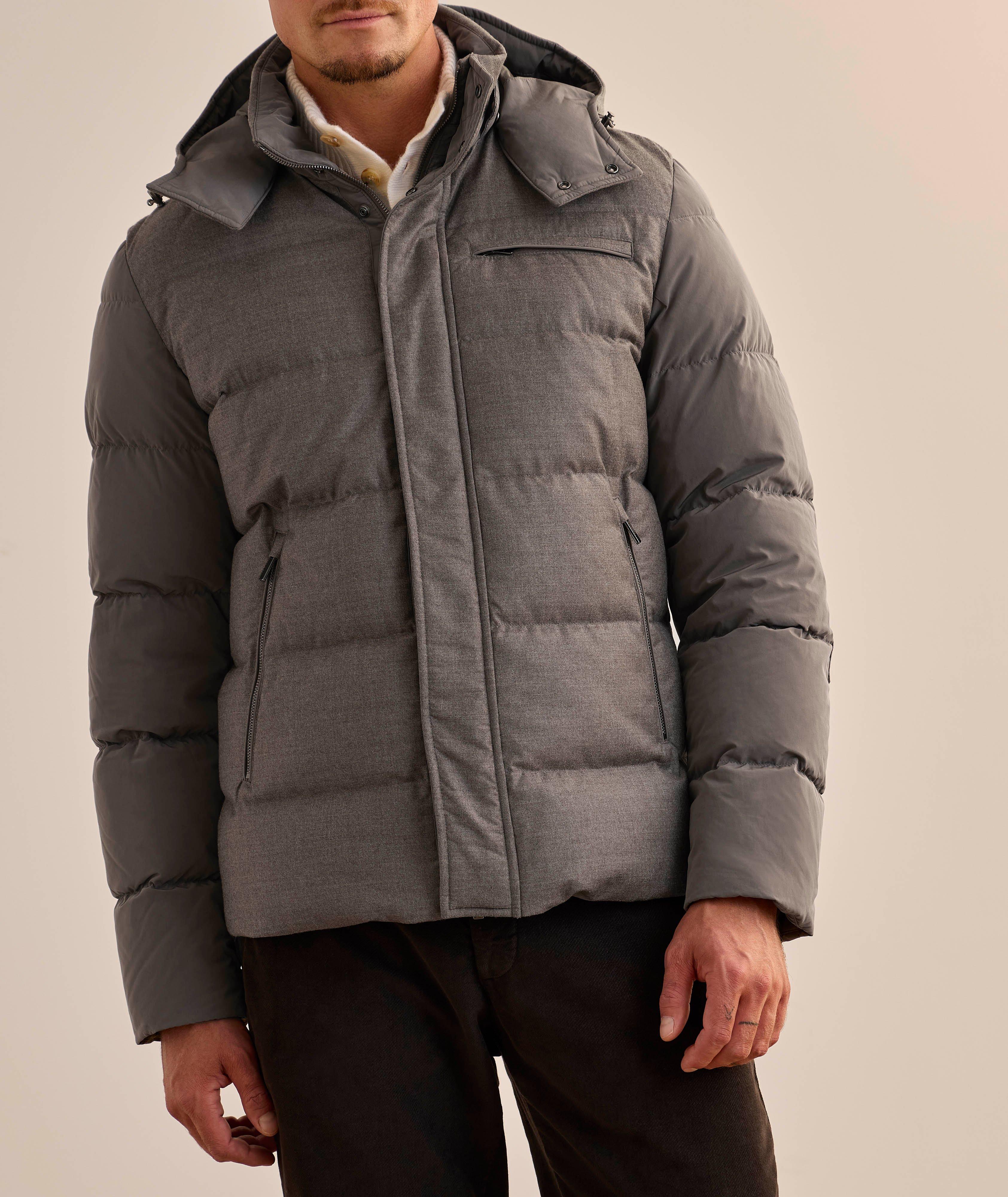 Wool-Silk Down Puffer Jacket image 1