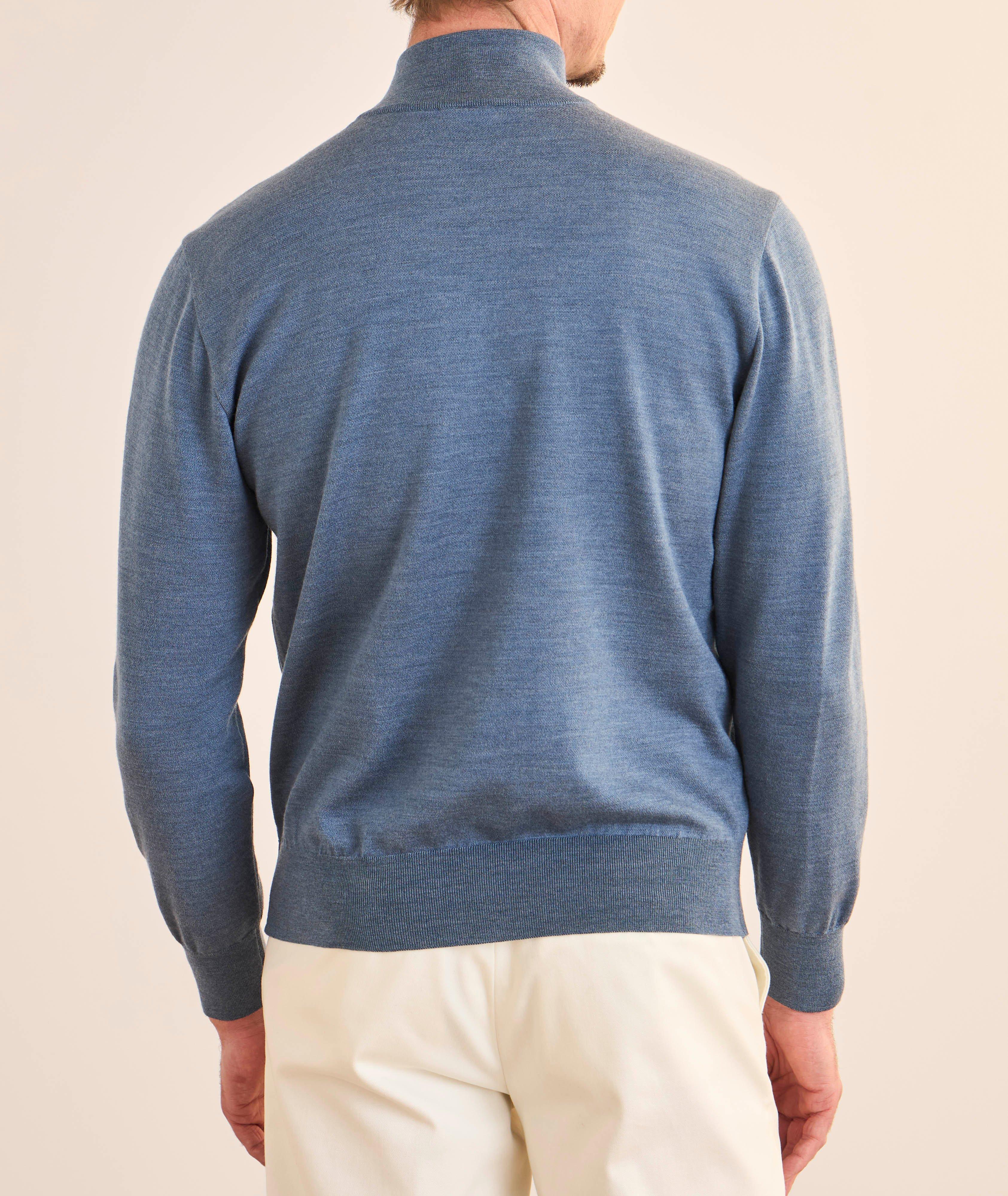 Pull à quart glissière laine vierge image 2