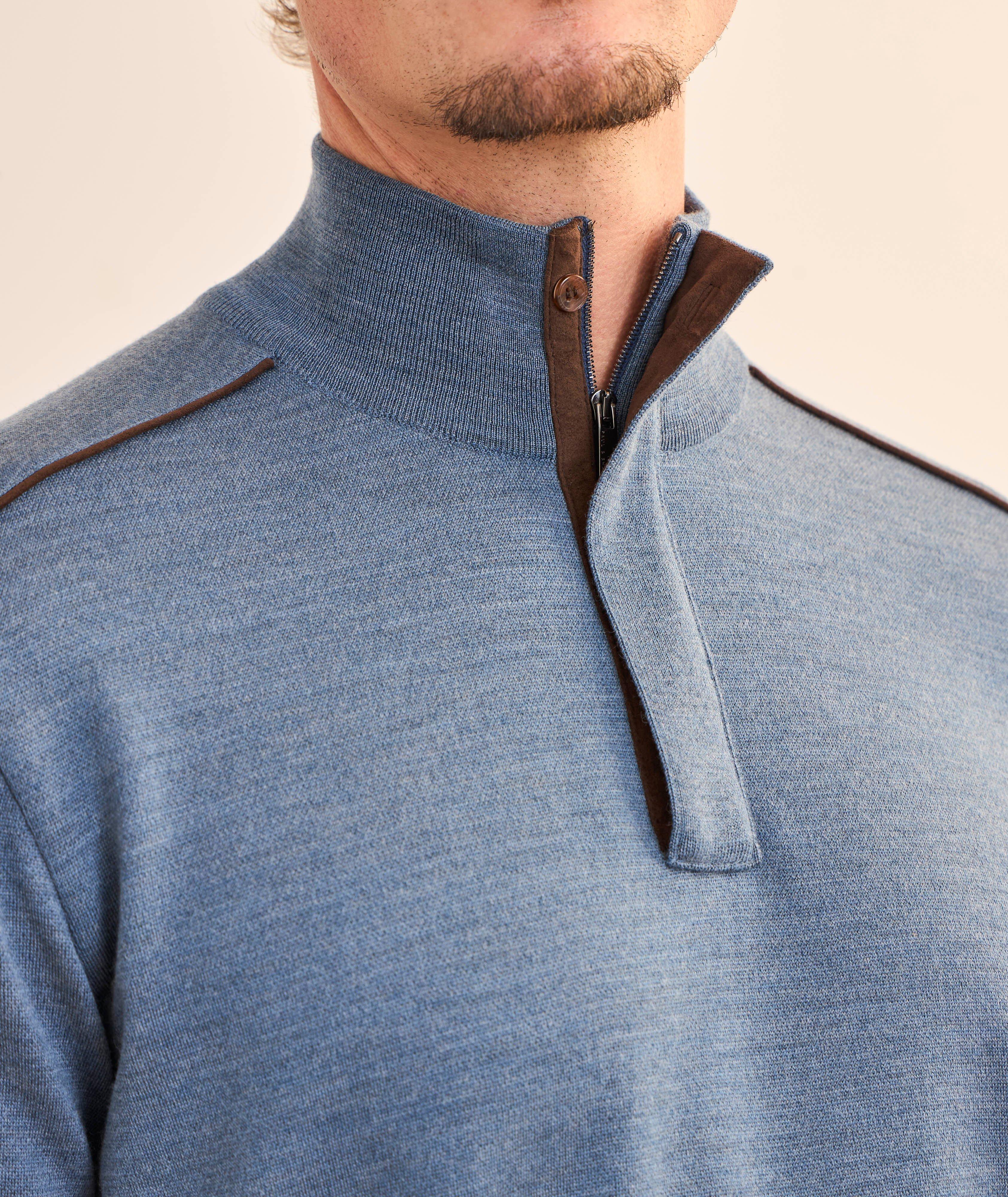 Pull à quart glissière laine vierge image 3