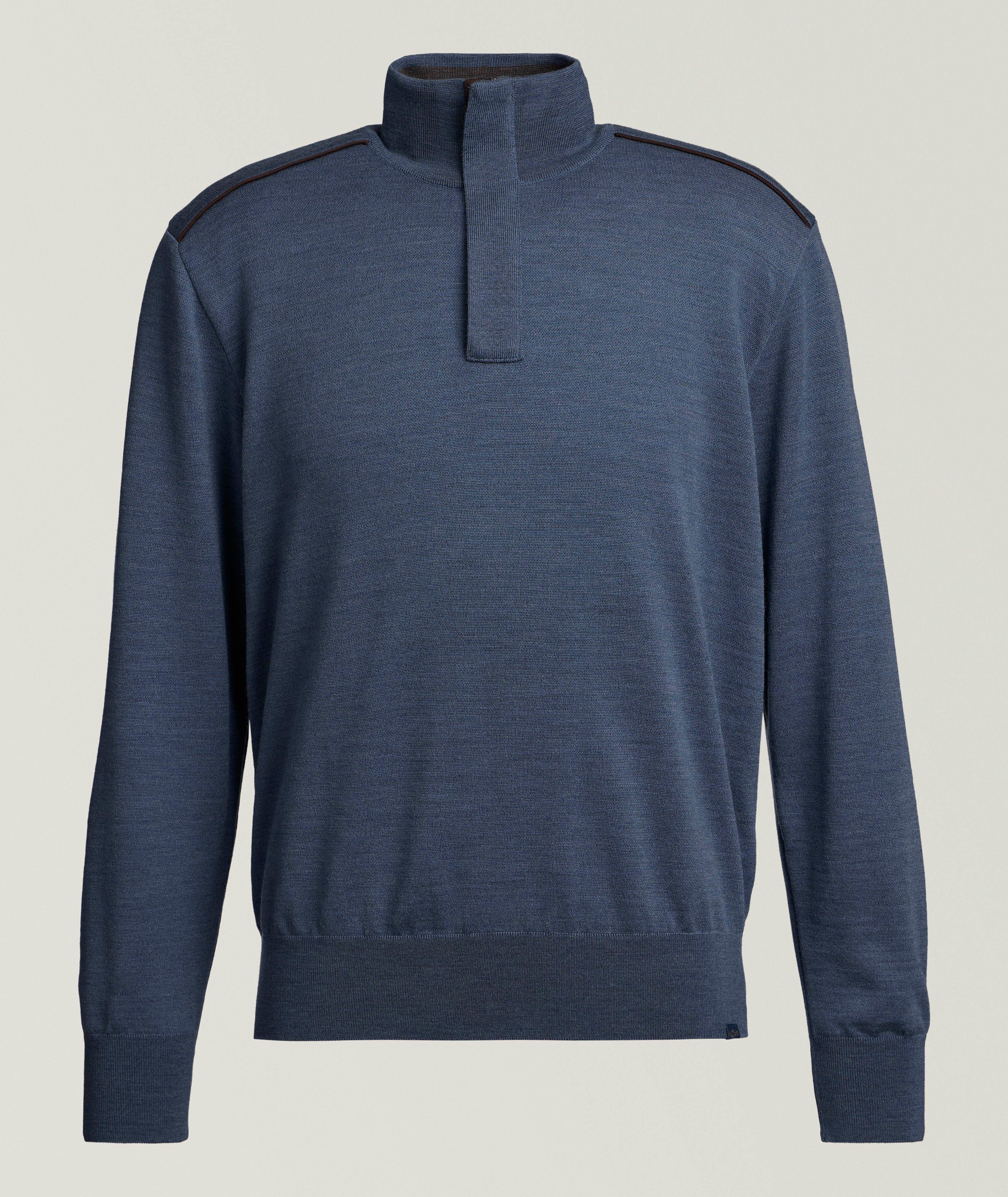 Virgin Wool Quarter-Zip Sweater image 0
