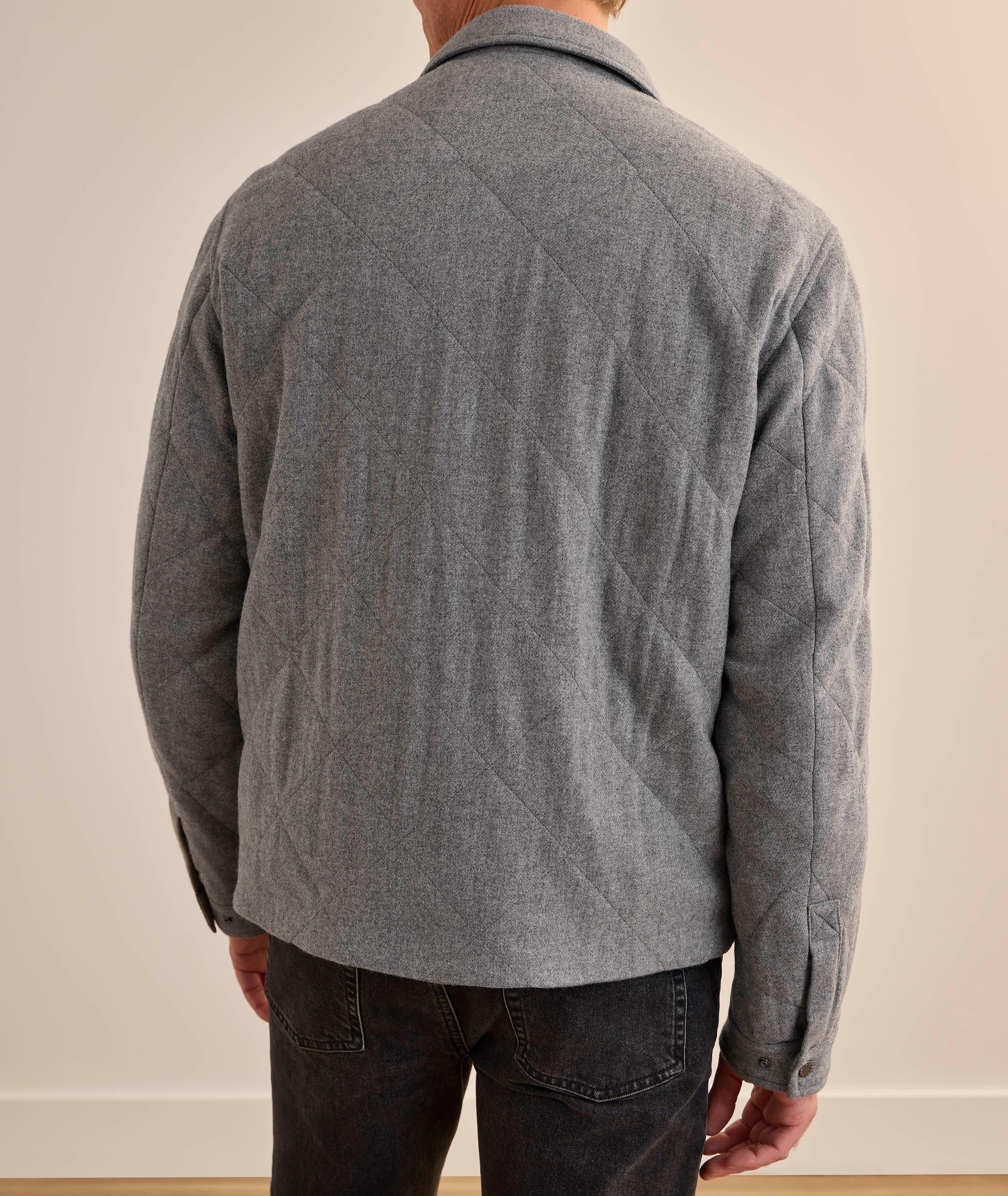 Quilted Wool-Cashmere Snap Overshirt image 2