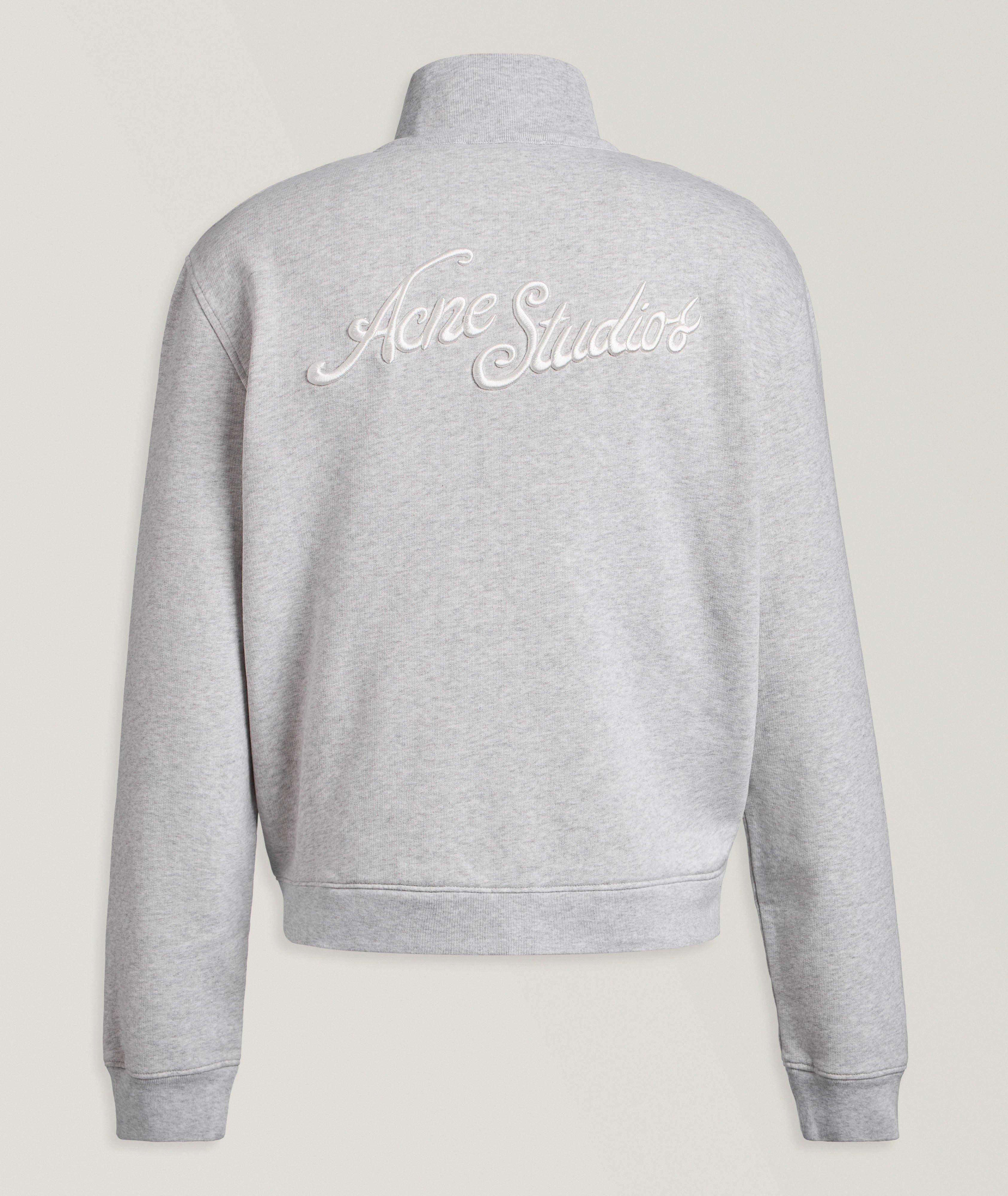Sweat-shirt zippé à logo brodé image 1