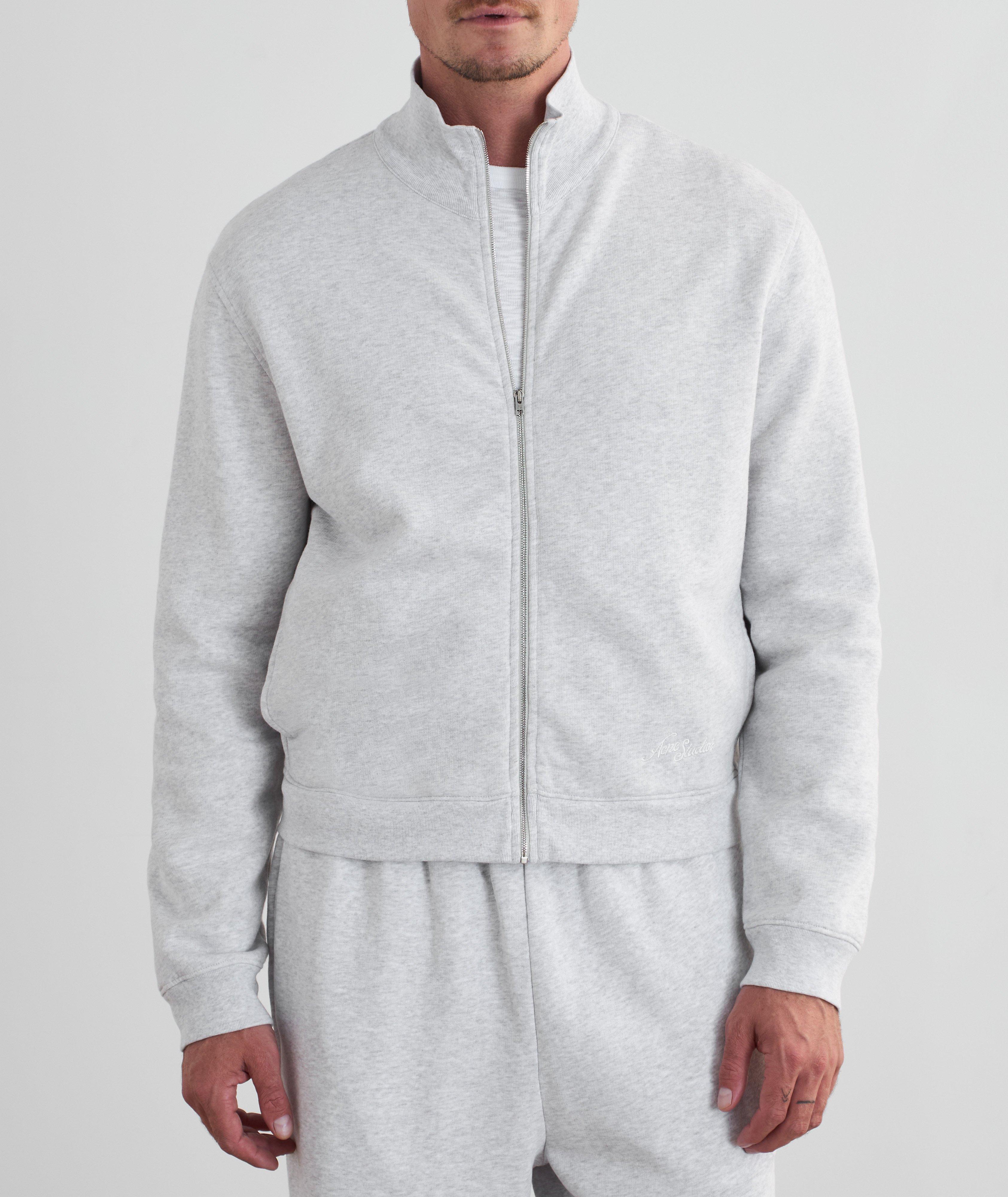 Sweat-shirt zippé à logo brodé image 2