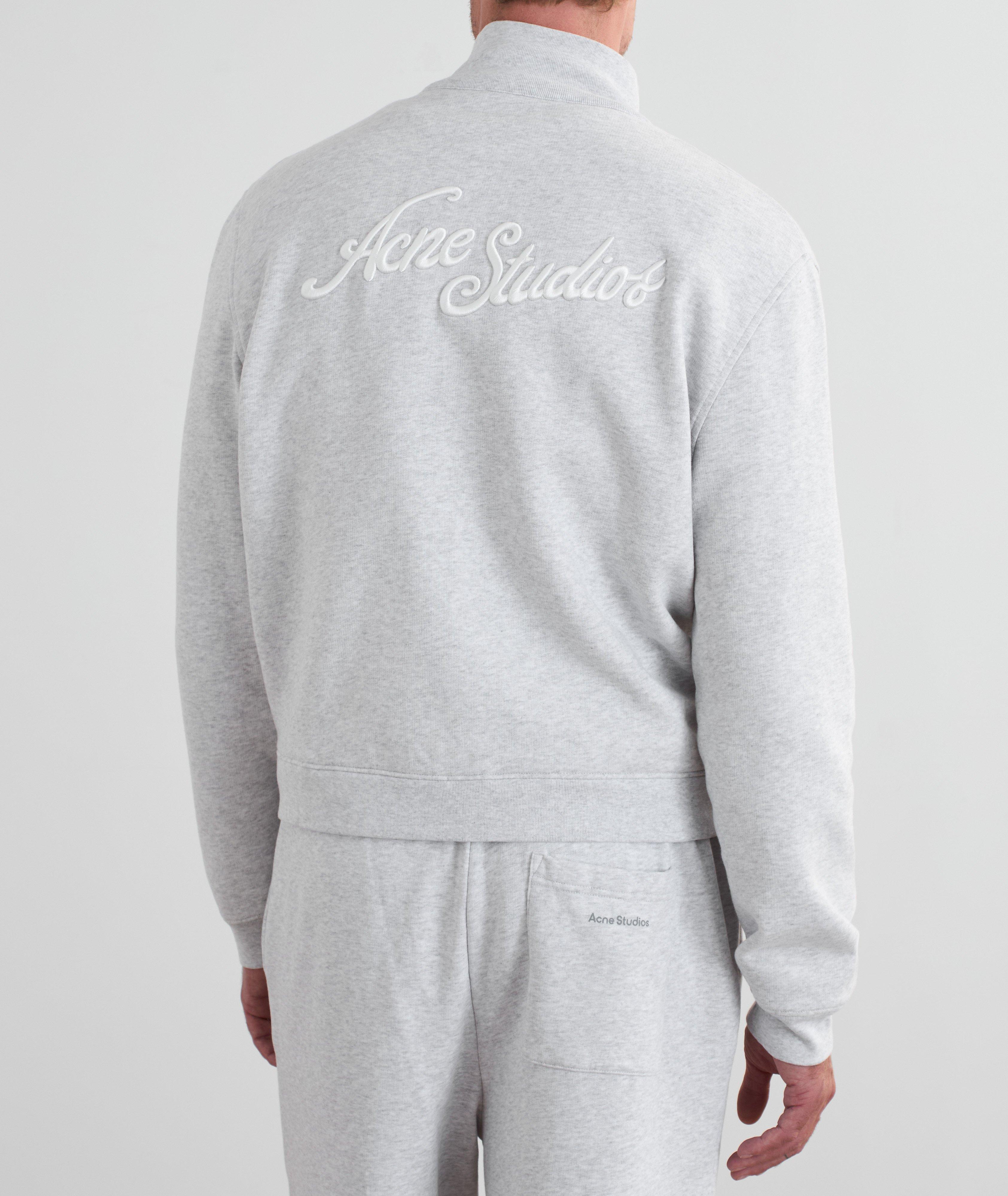 Sweat-shirt zippé à logo brodé image 3