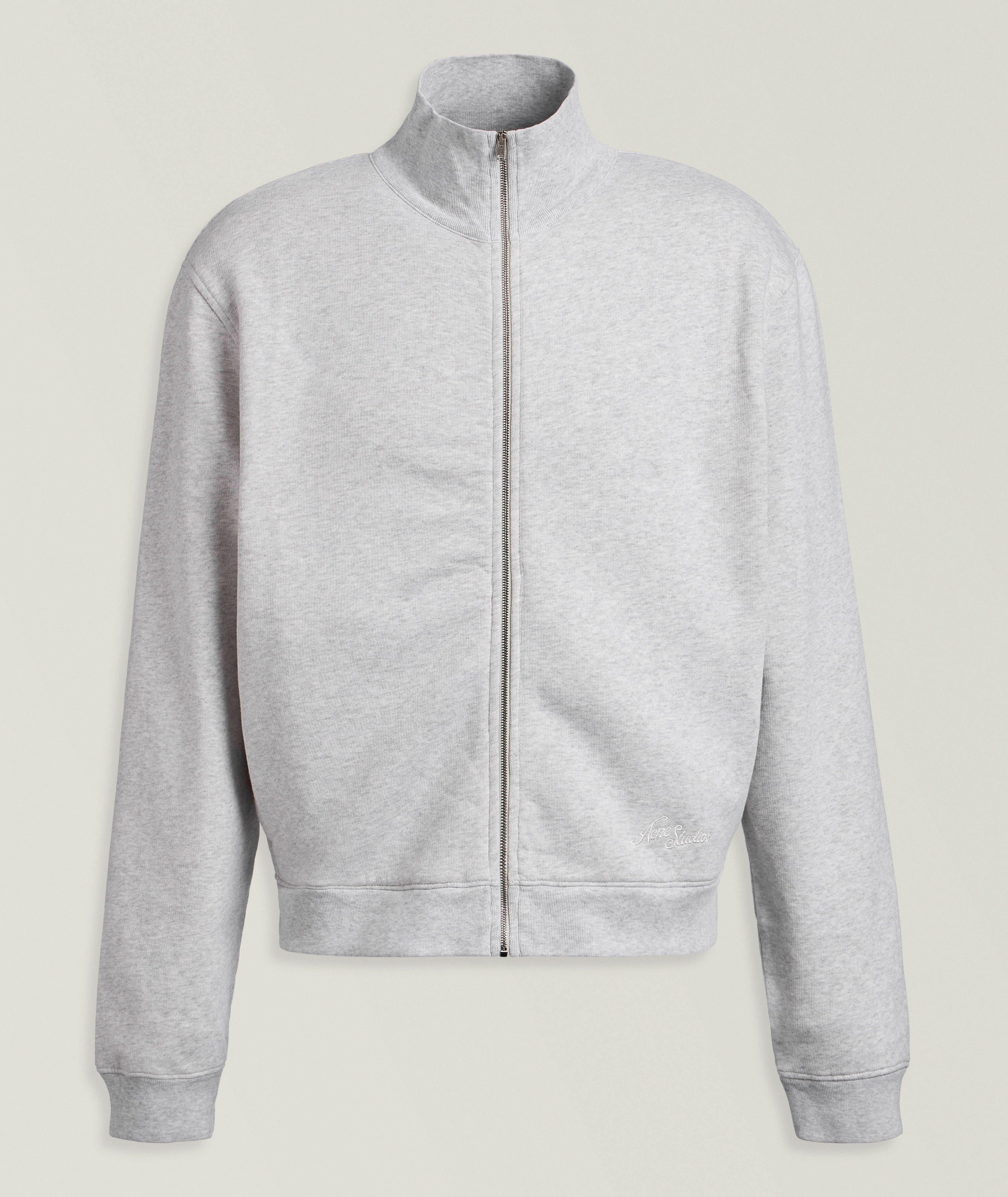 Sweat-shirt zippé à logo brodé image 0