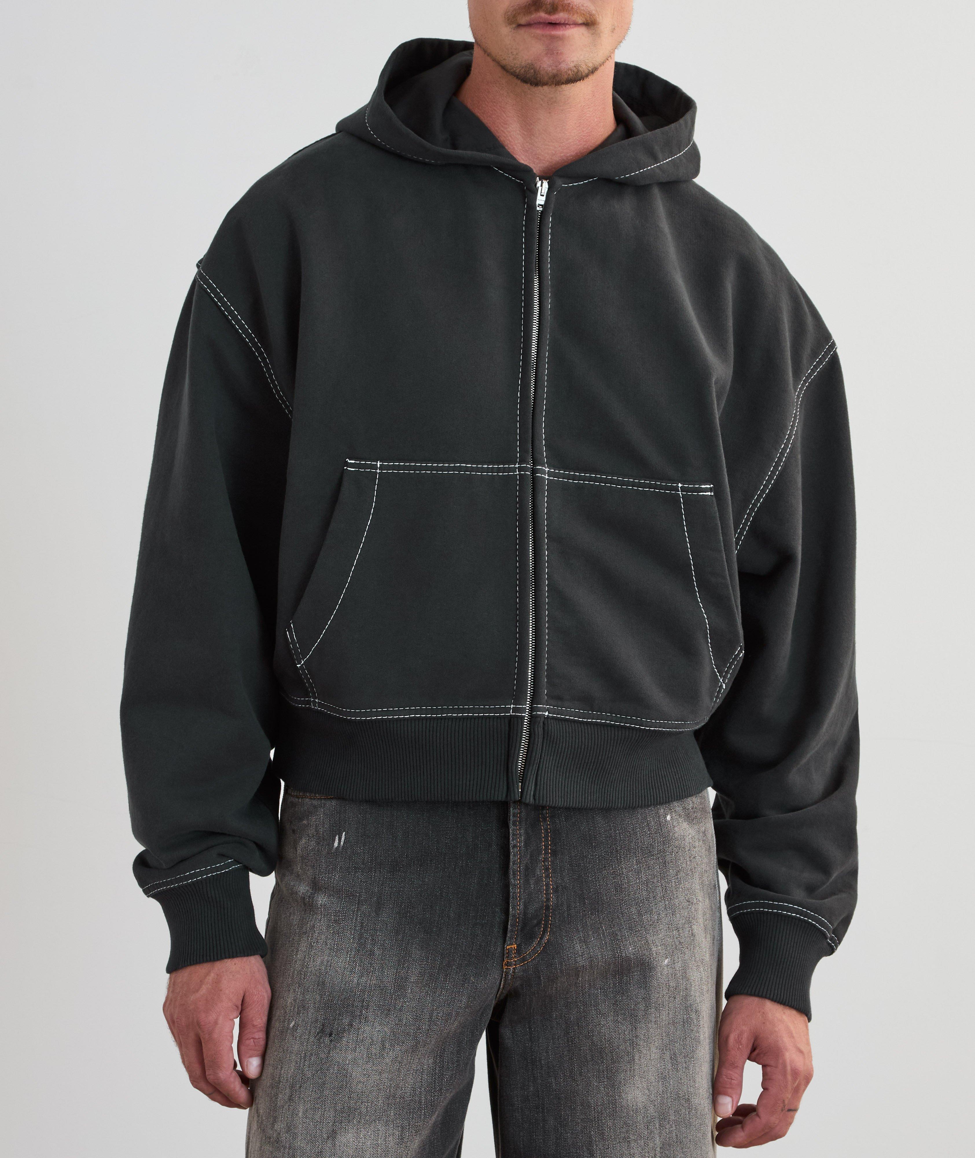 Sweat à capuche zippé à logo brodé image 2