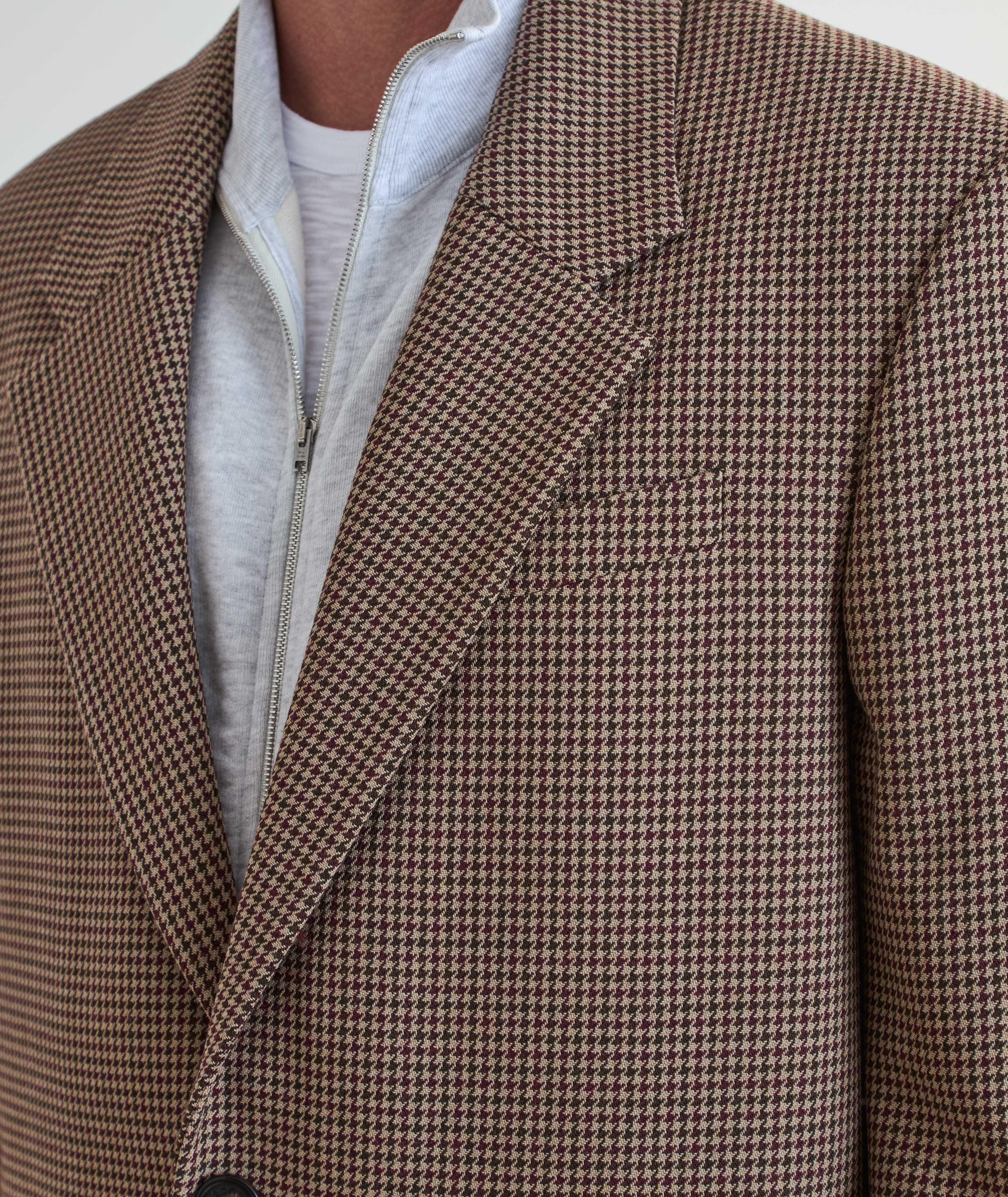 Manteau en laine à motif pied-de-poule image 3