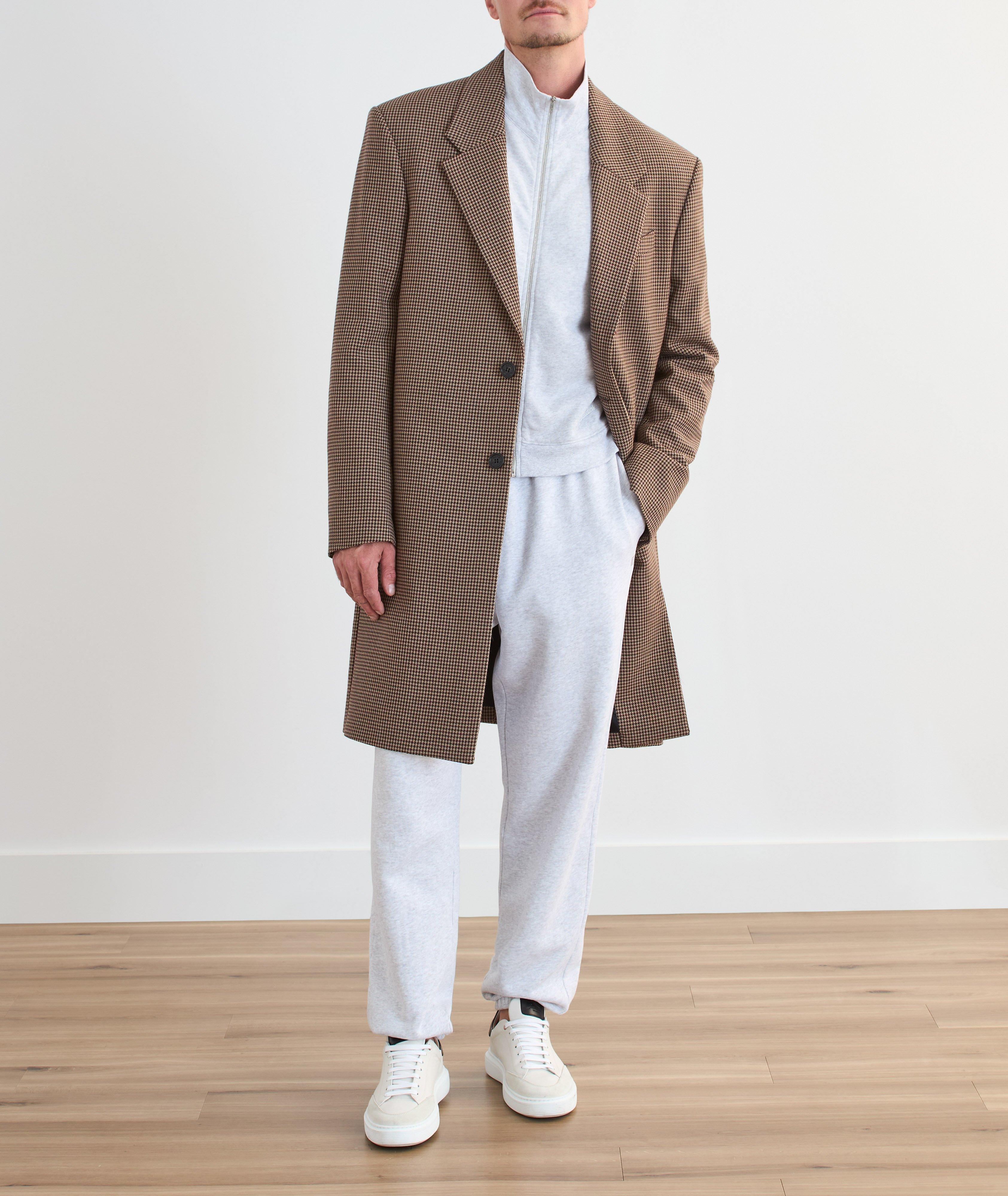 Manteau en laine à motif pied-de-poule image 5