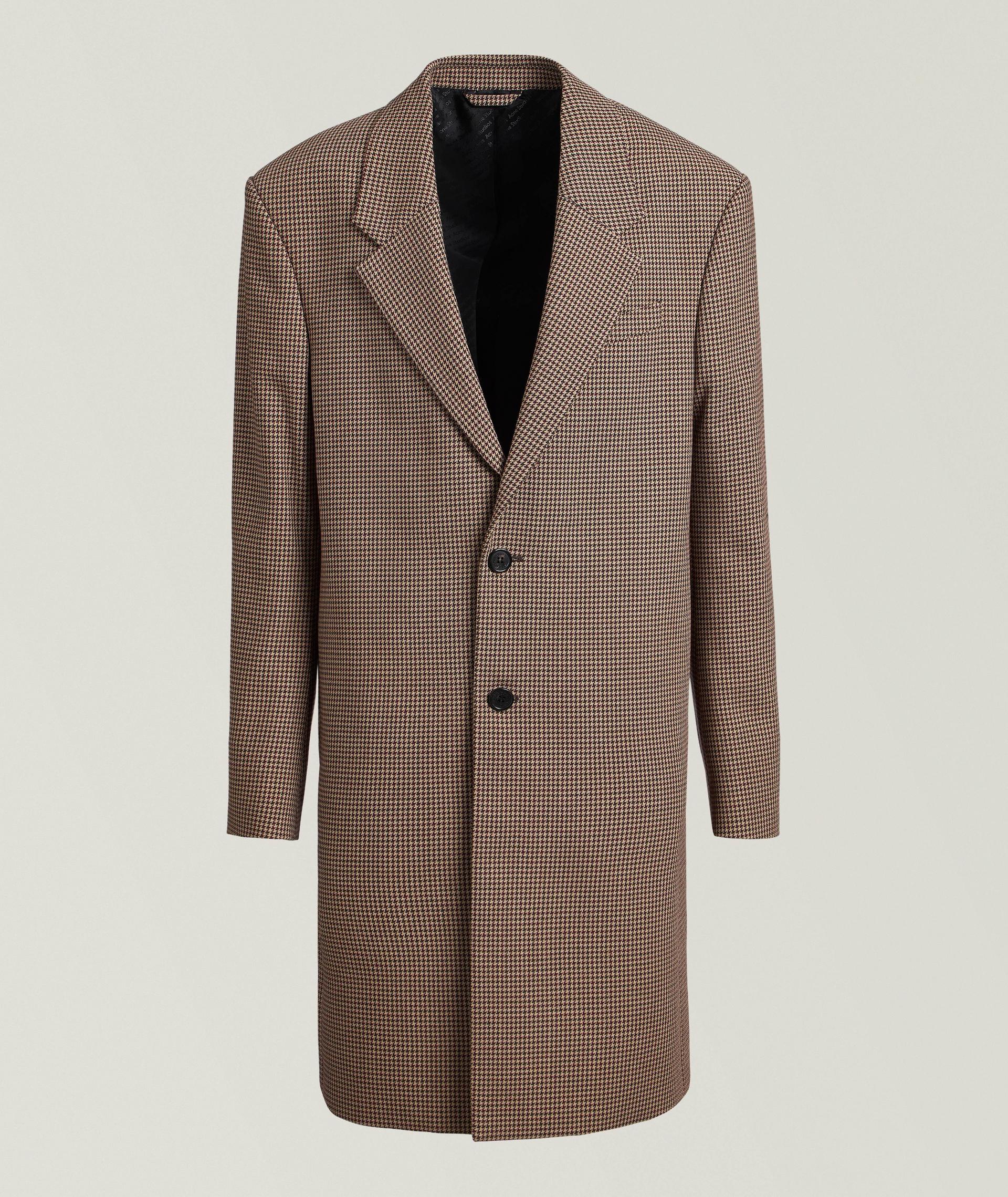 Manteau en laine à motif pied-de-poule image 0