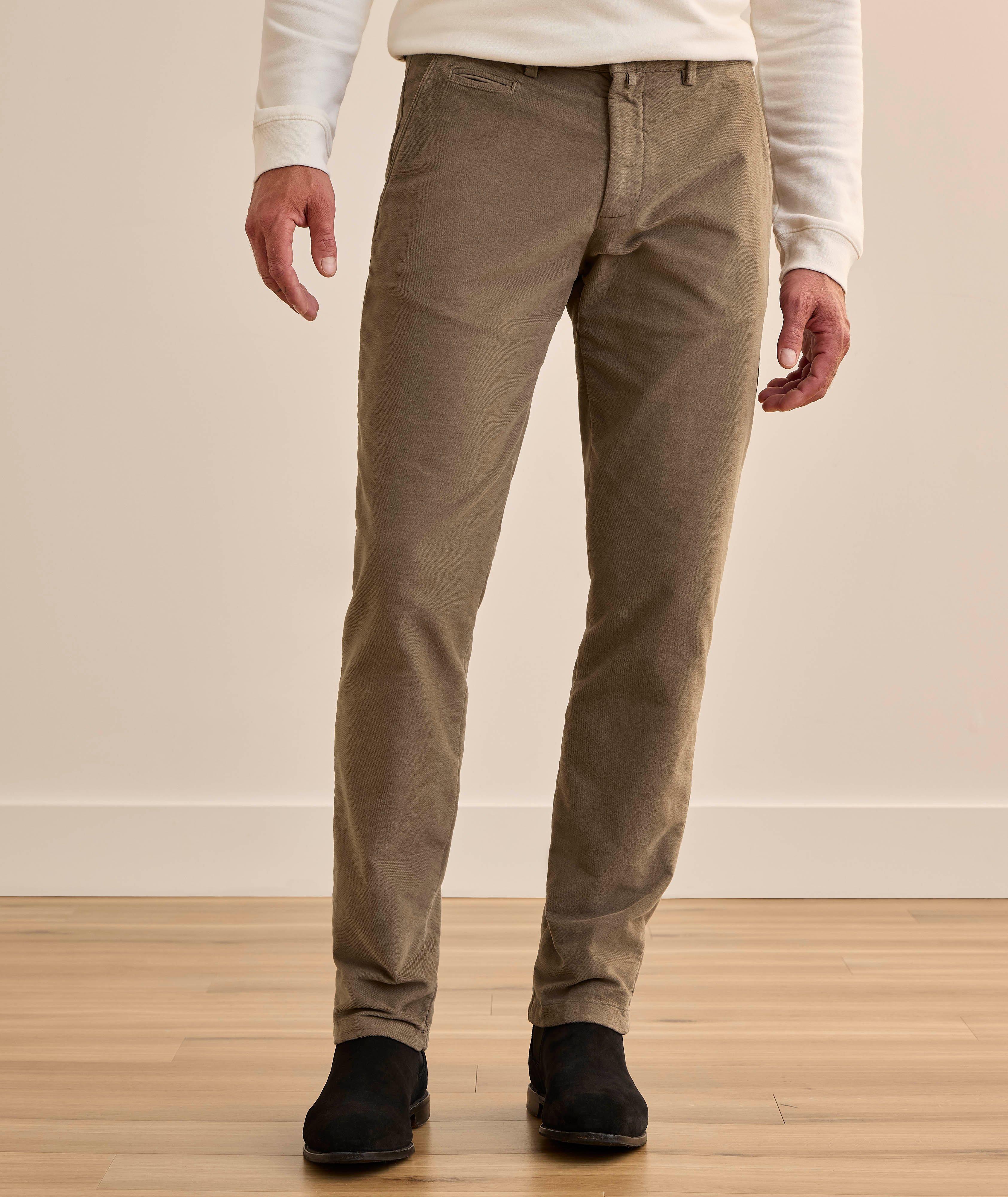 Pantalon slim en coton brossé extensible image 1