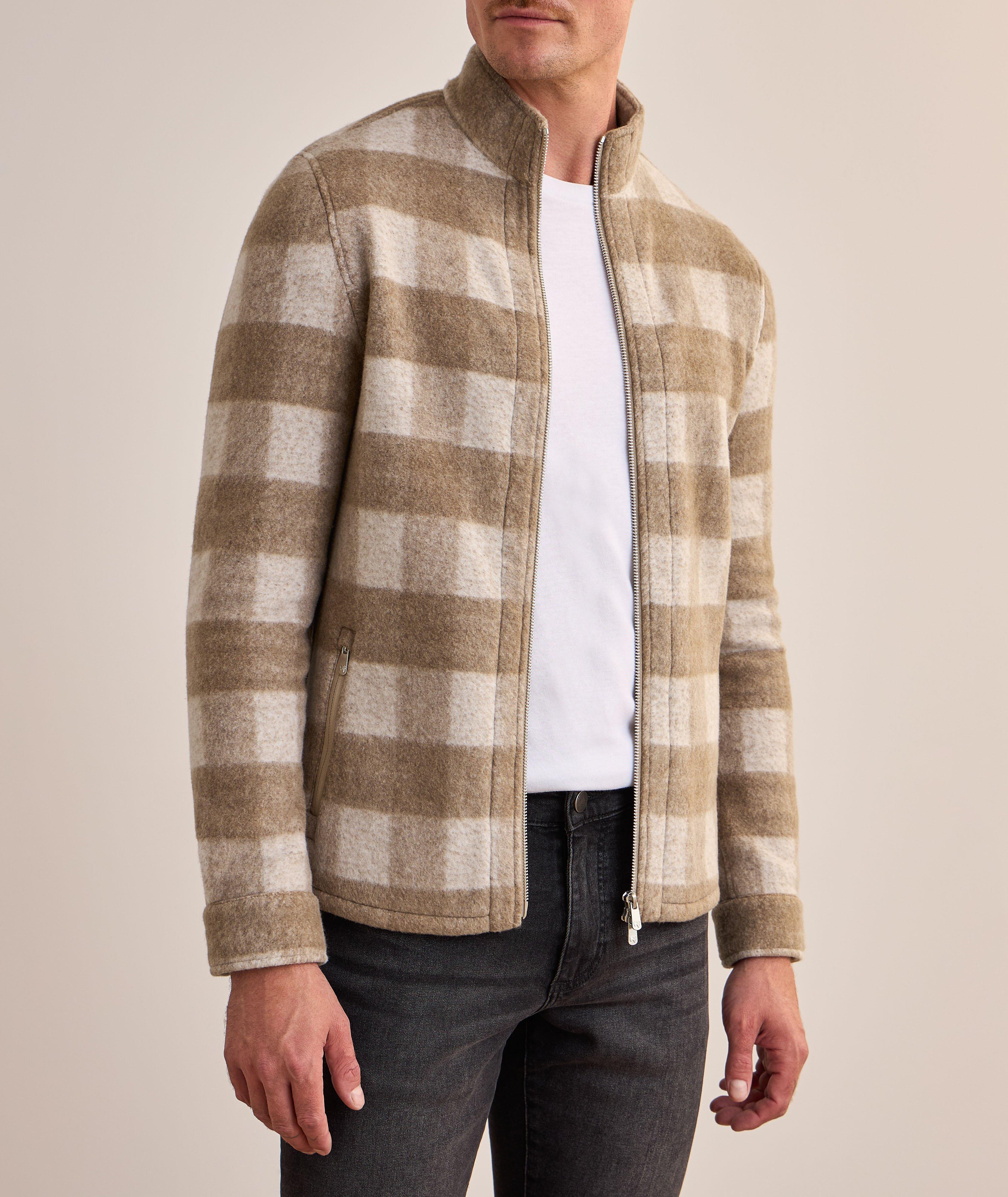 Veste en molleton coton-mélange à carreaux image 1