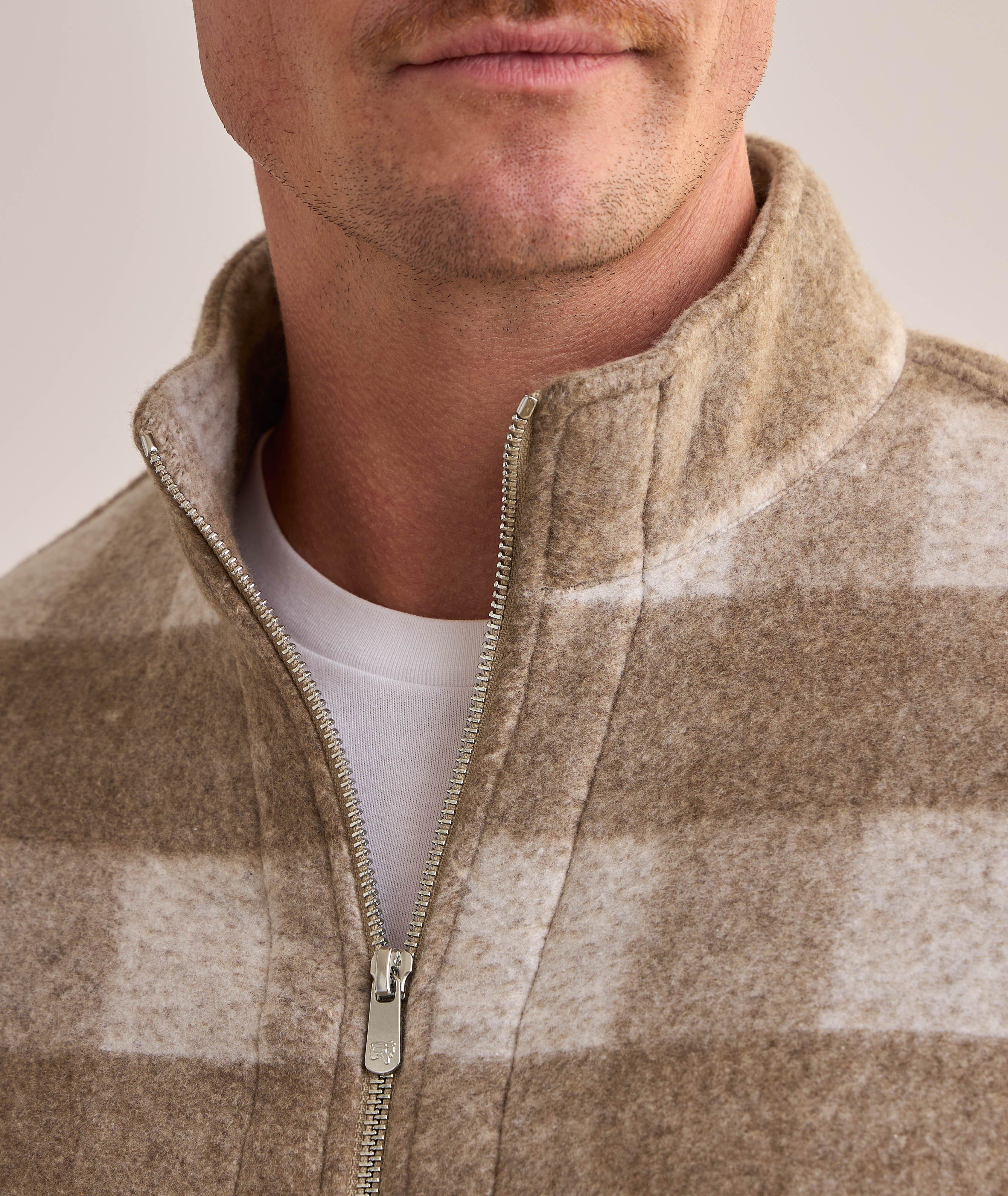 Veste en molleton coton-mélange à carreaux image 3