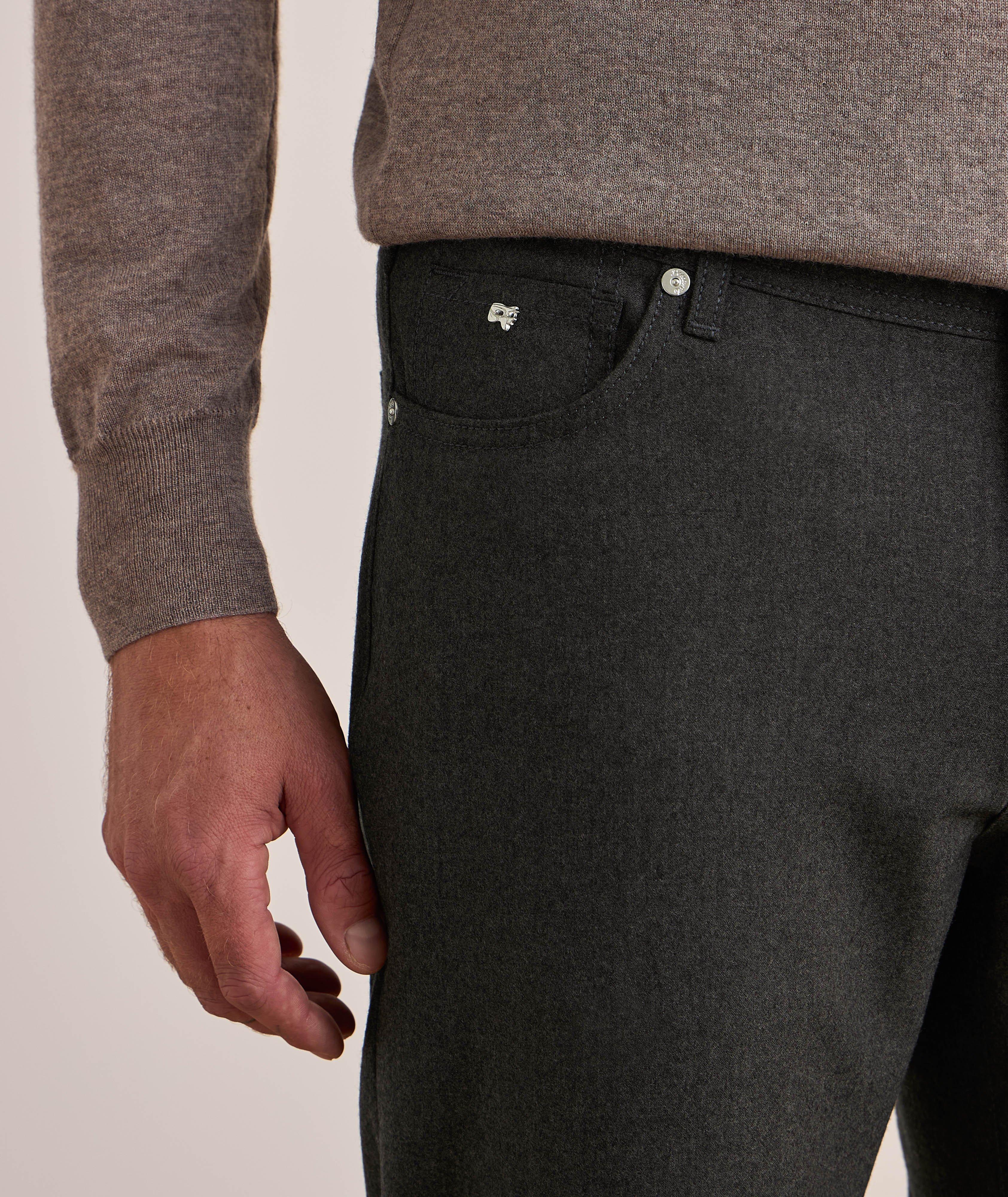 Pantalon en cachemire extensible image 3