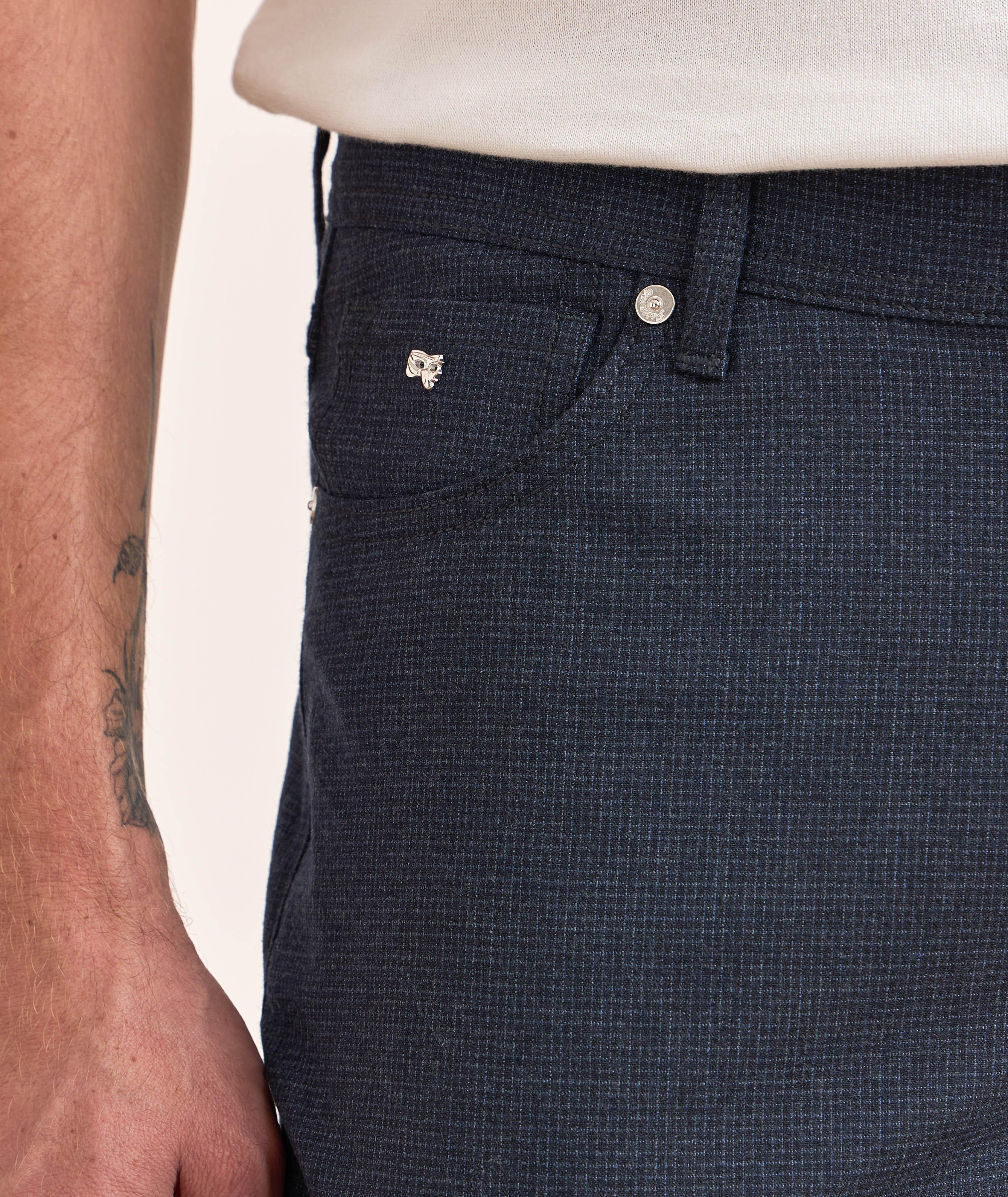 Mini-Check Stretch-Cashmere Pants image 3
