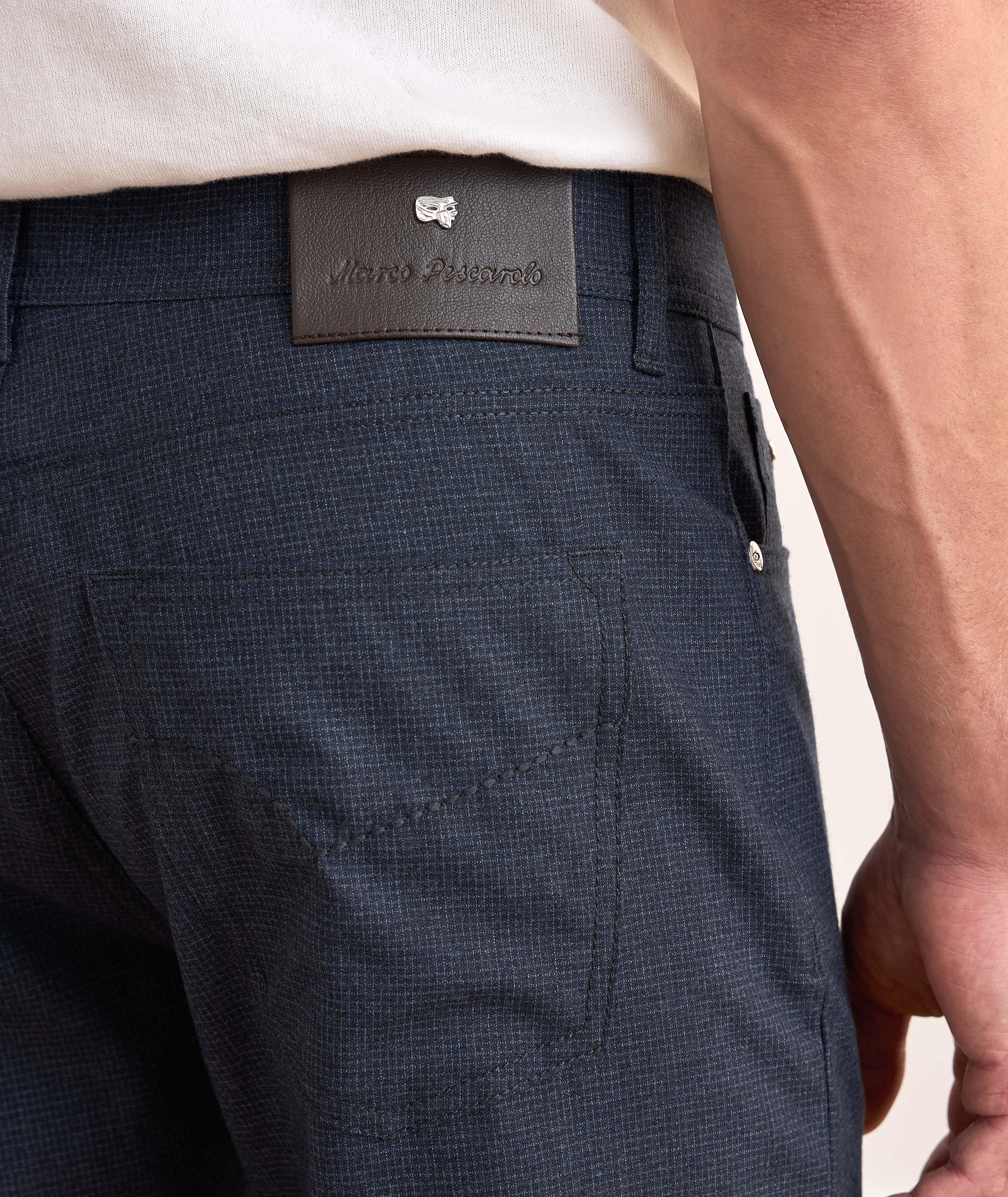 Mini-Check Stretch-Cashmere Pants image 4