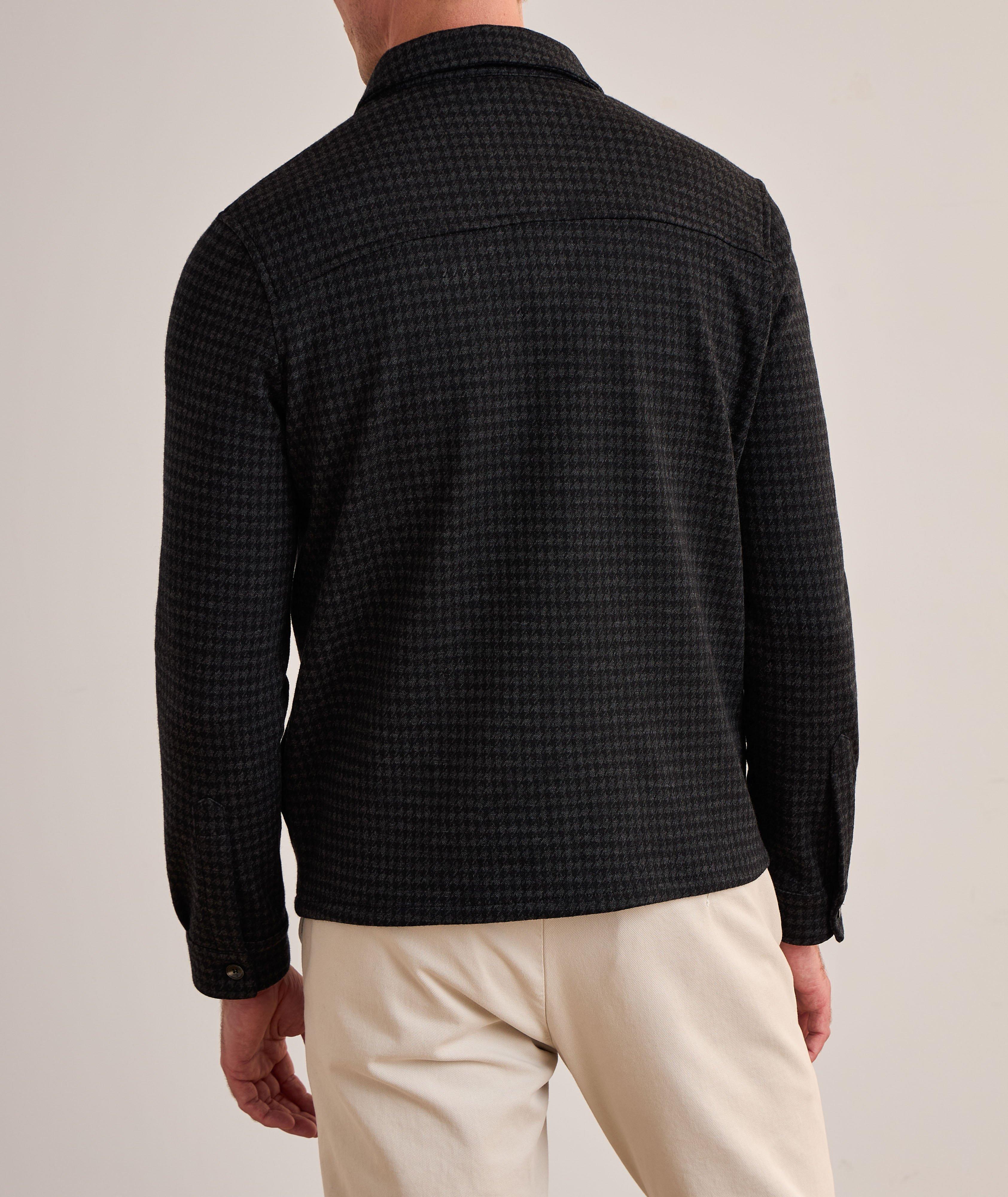 Houndstooth Wool-Cashmere Overshirt  image 2