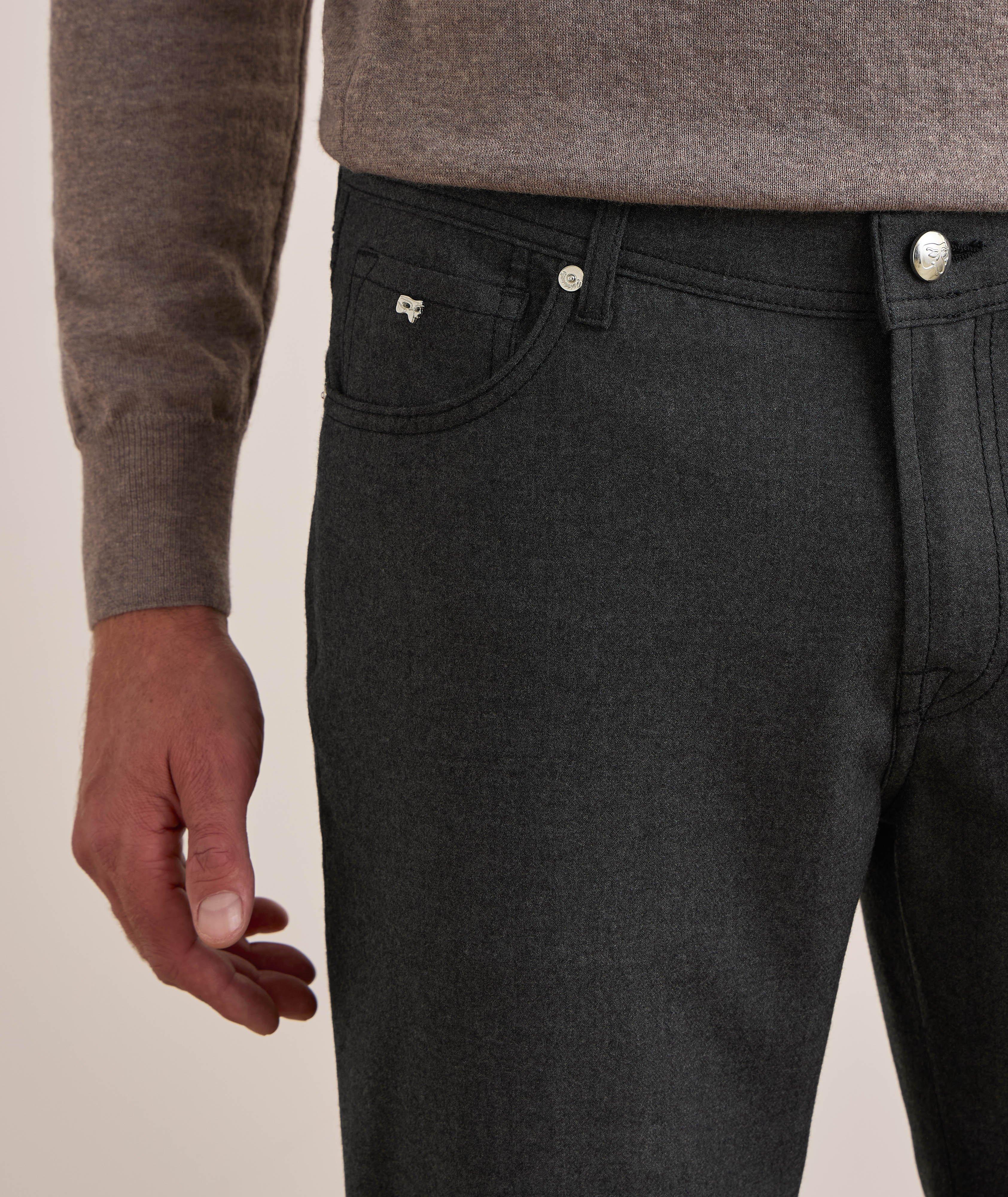 Pantalon en cachemire extensible image 4