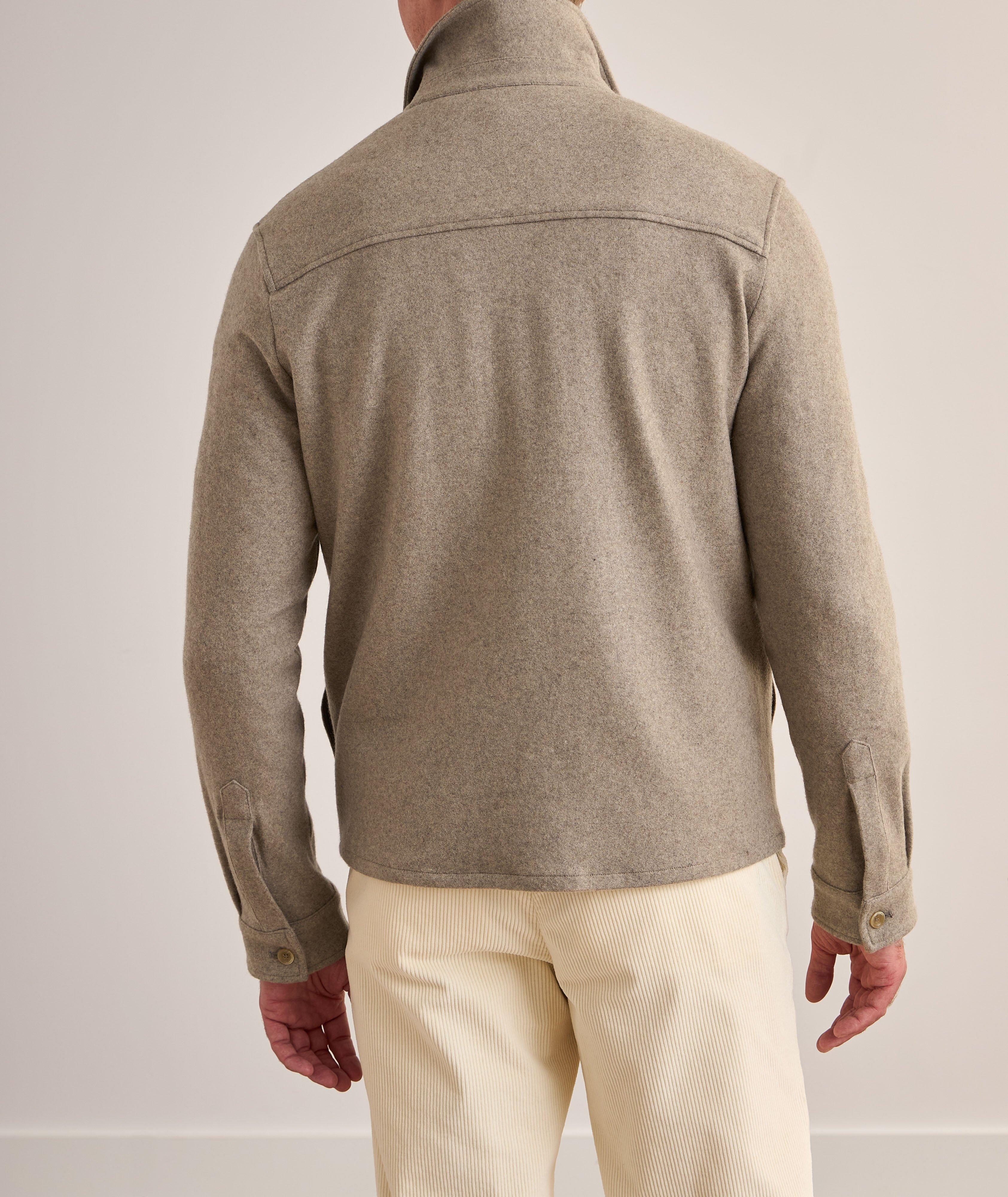 Mélange Stretch-Cashmere Overshirt  image 2