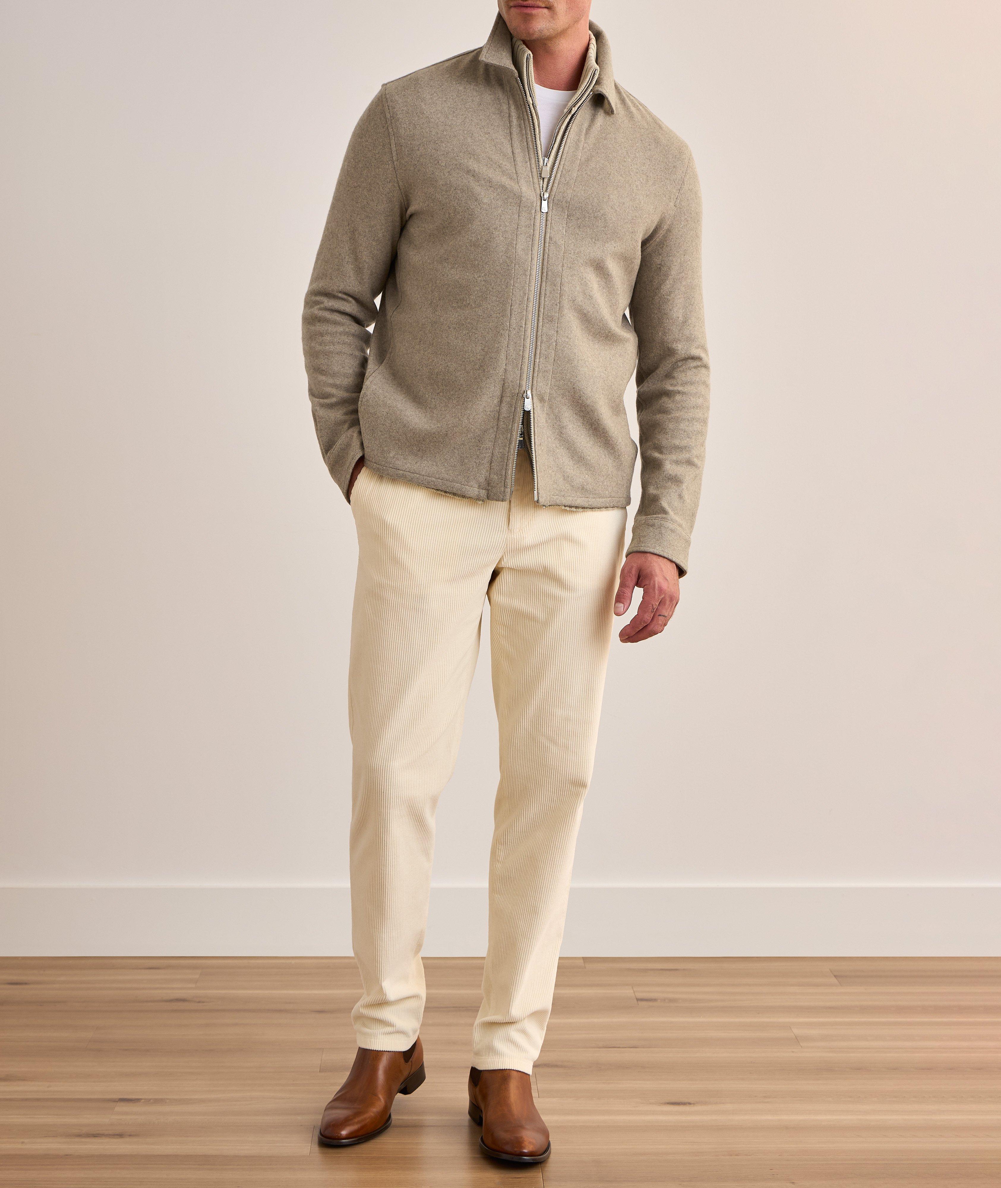 Mélange Stretch-Cashmere Overshirt  image 4