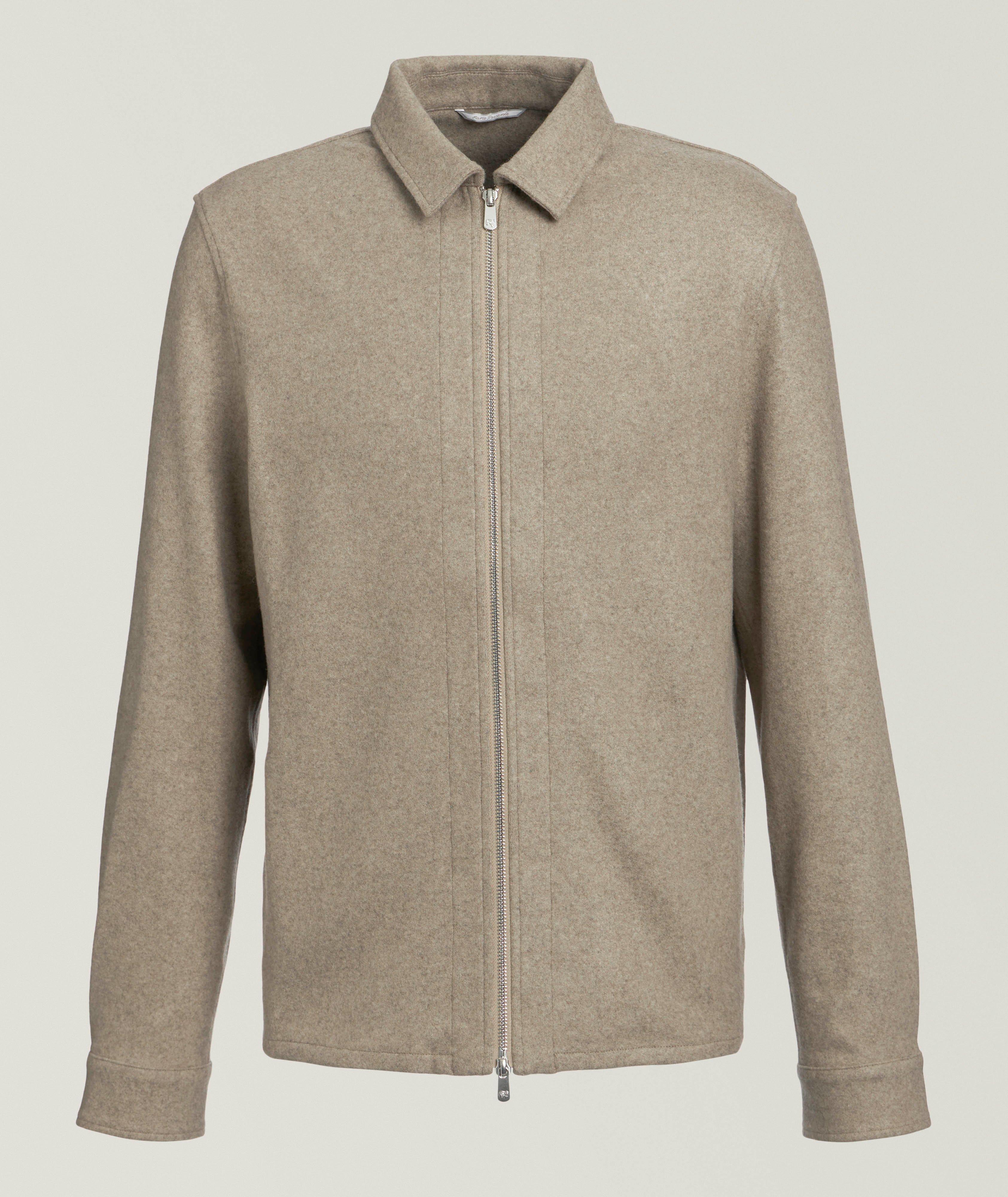 Mélange Stretch-Cashmere Overshirt  image 0