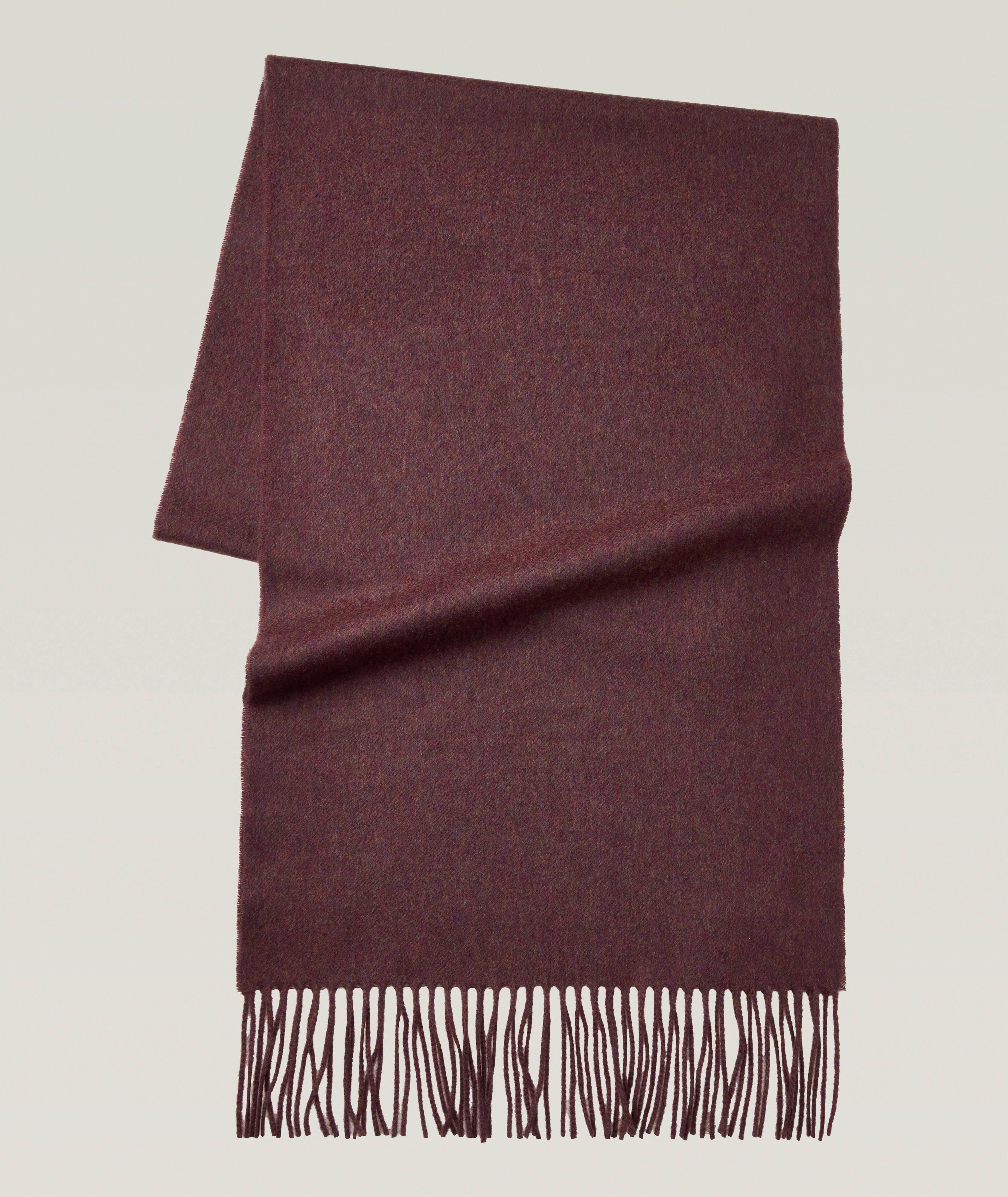 Heathered Fringe-Trim Cashmere Scarf  image 0
