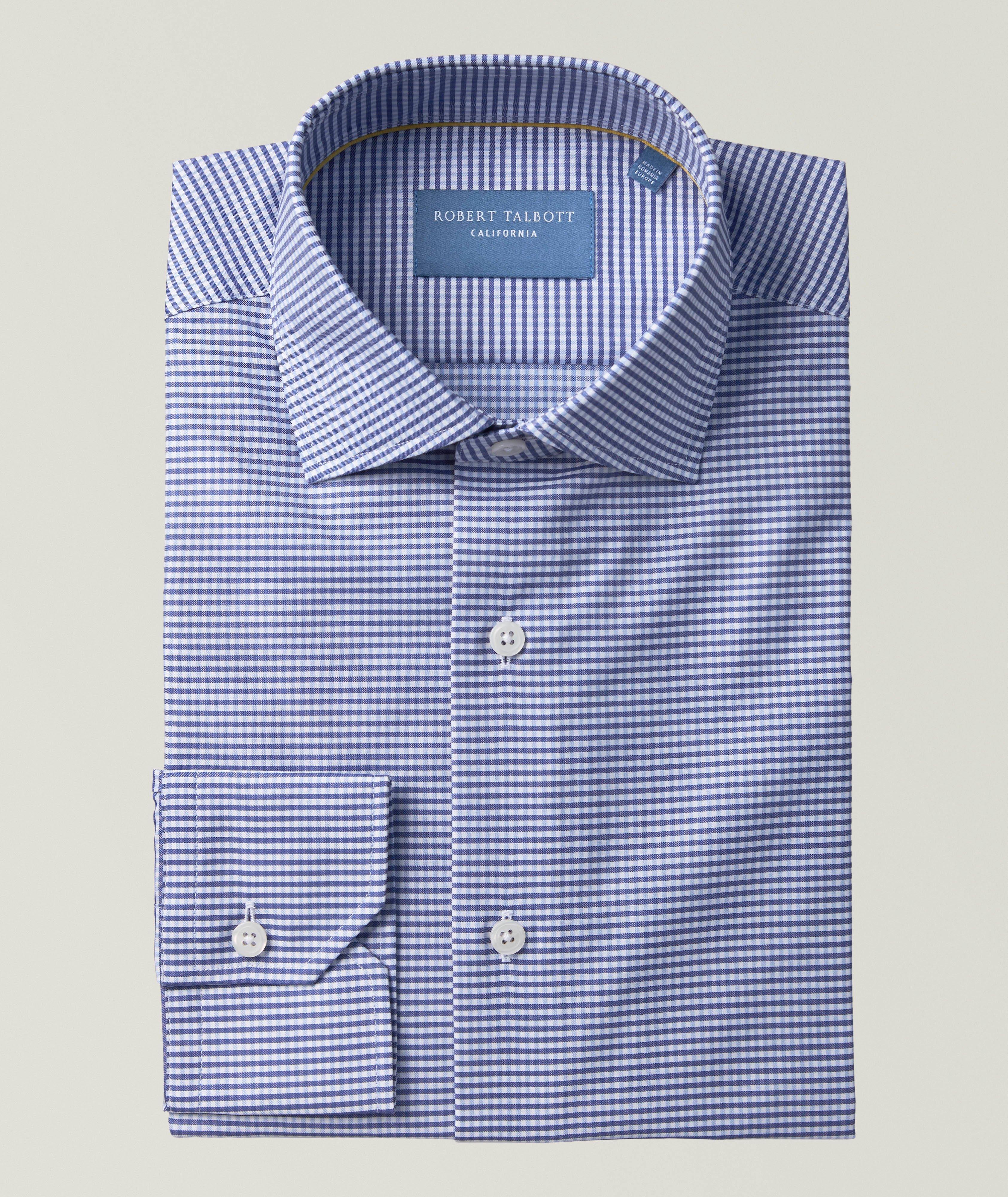 Robert Talbott Chemise habillée Reynolds en twill de coton à motif quadrillé