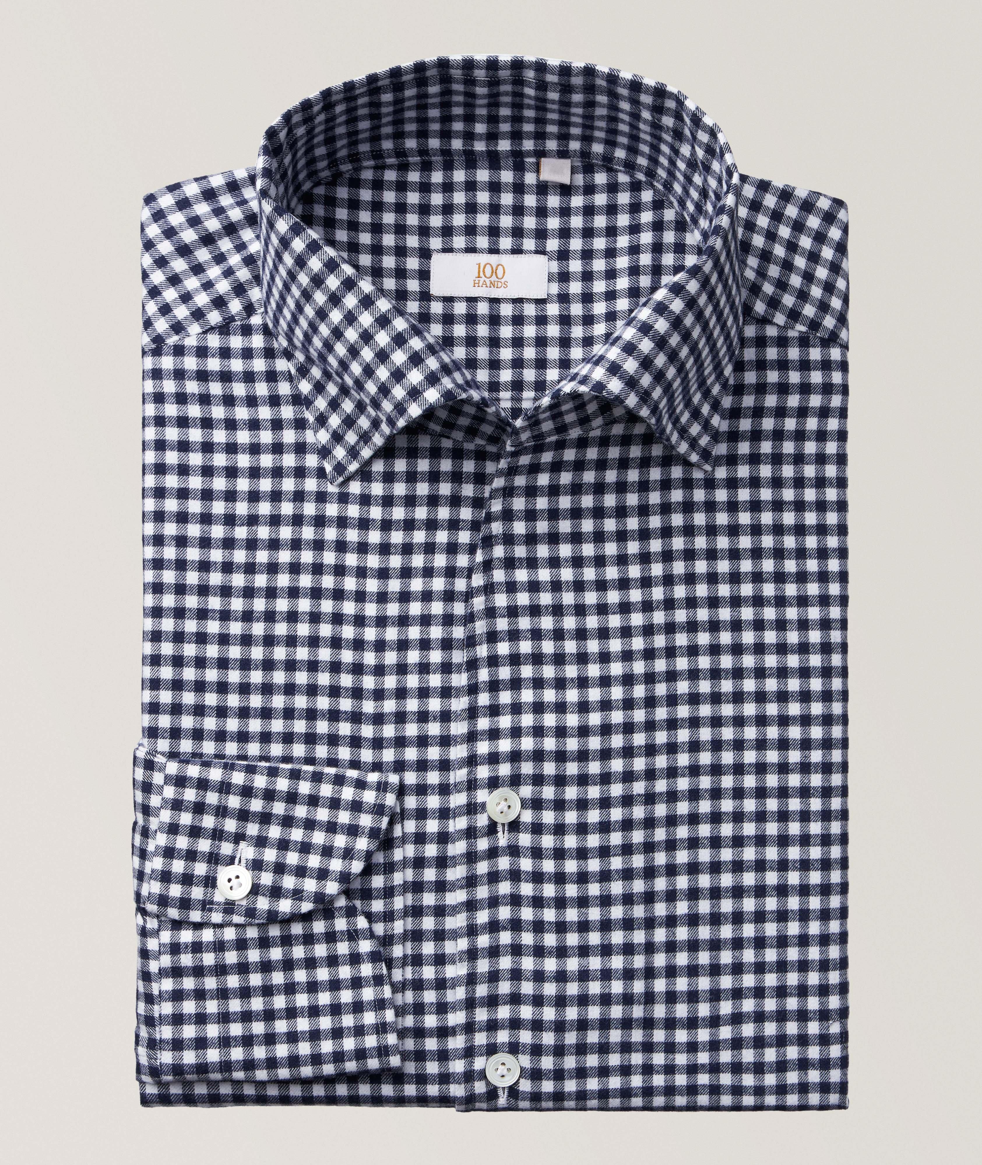 Chemise habillée en flanelle de coton à motif quadrillé image 0