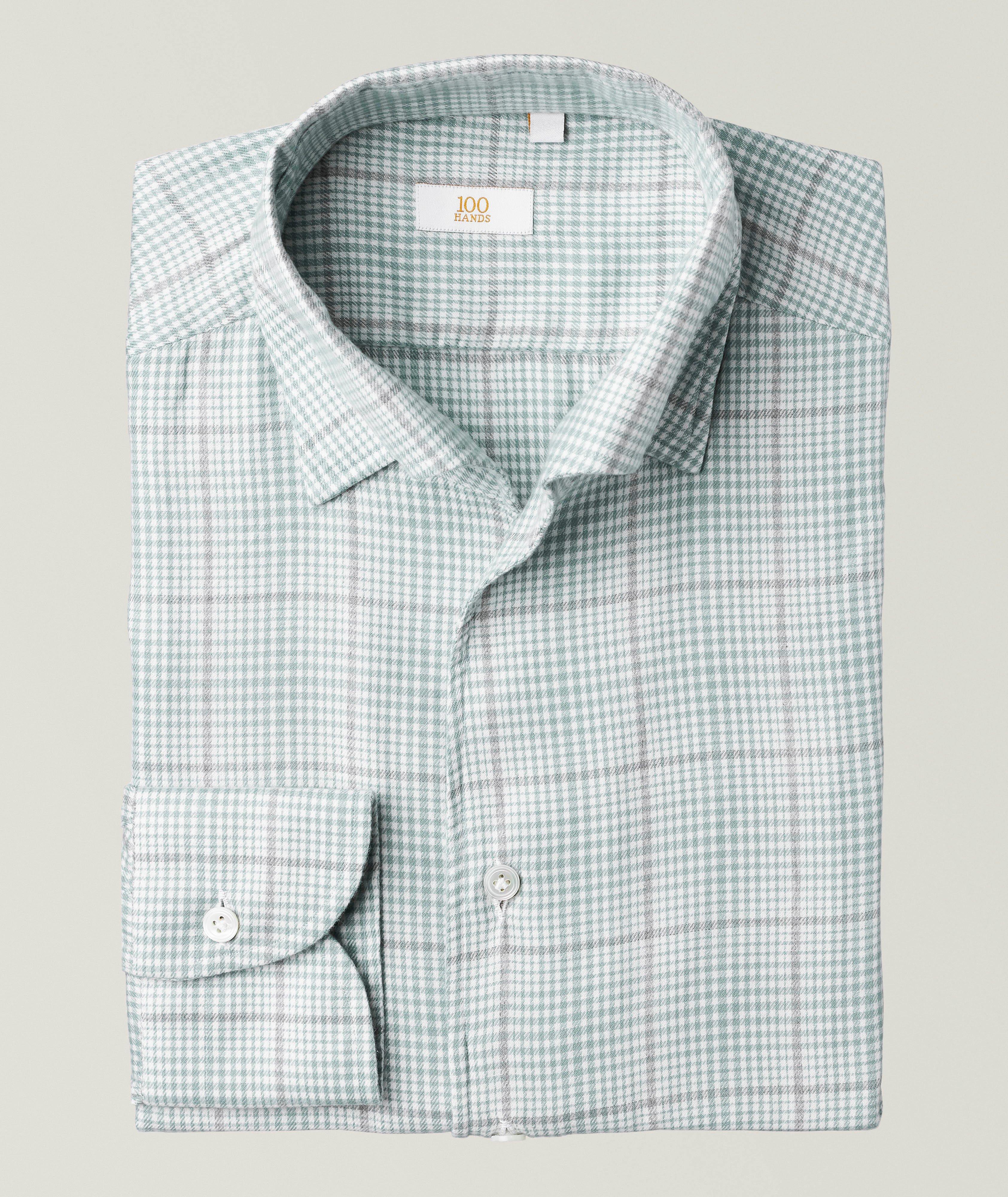 Check Flannel Cotton Dress Shirt  image 0