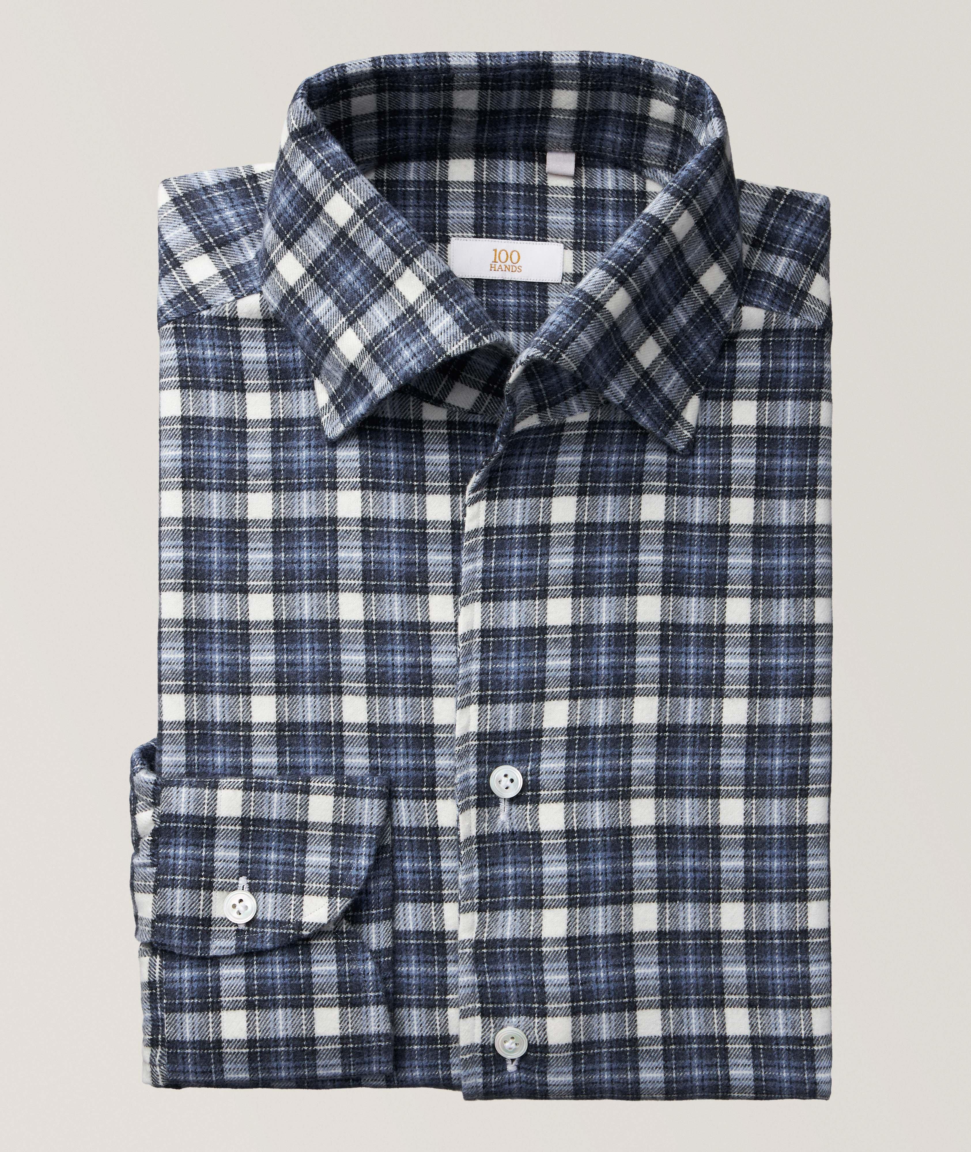 Check Flannel Cotton Dress Shirt image 0