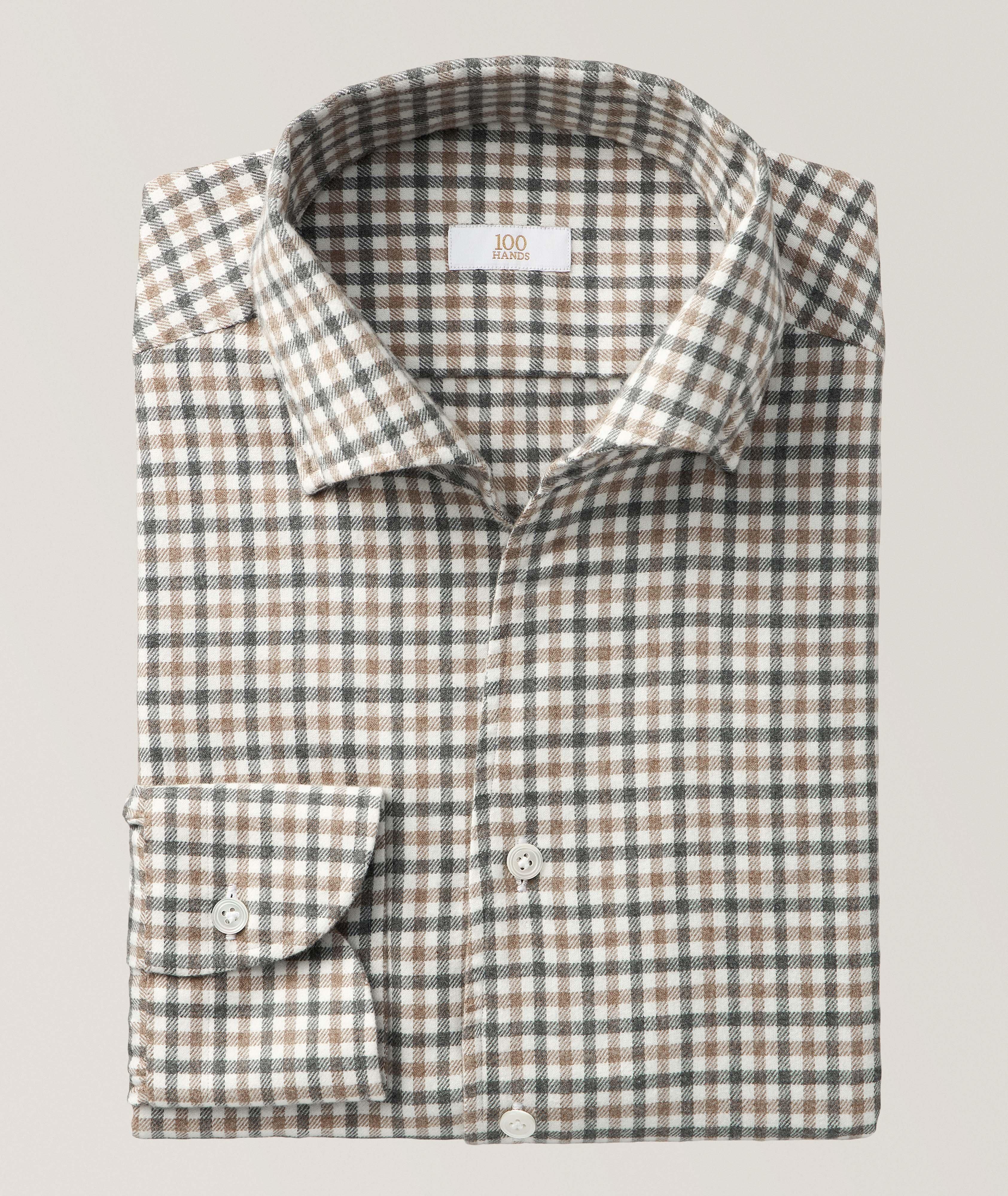 Check Cotton Flannel Dress Shirt image 0