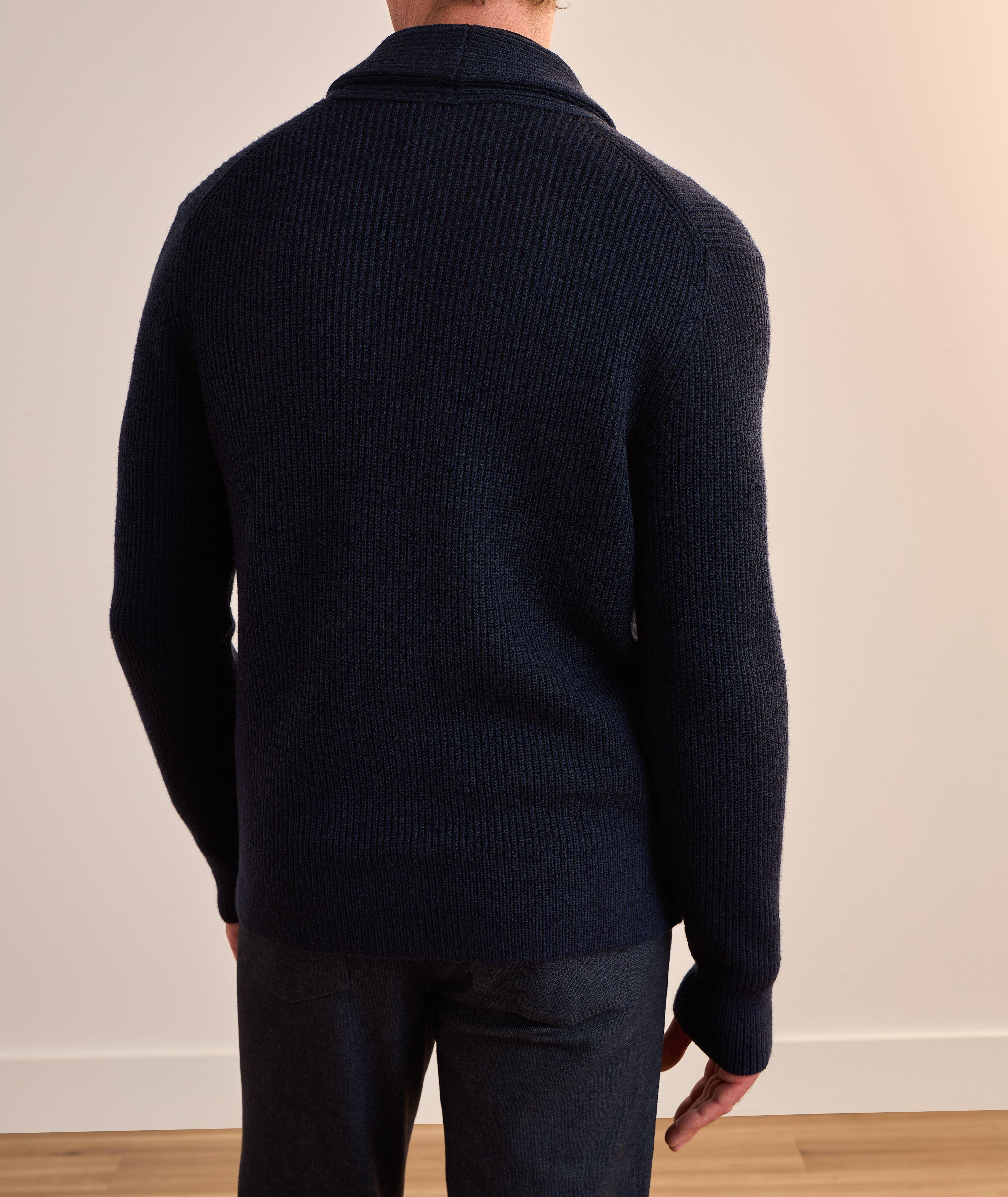 Wool-Blend Shawl Collar Cardigan image 2