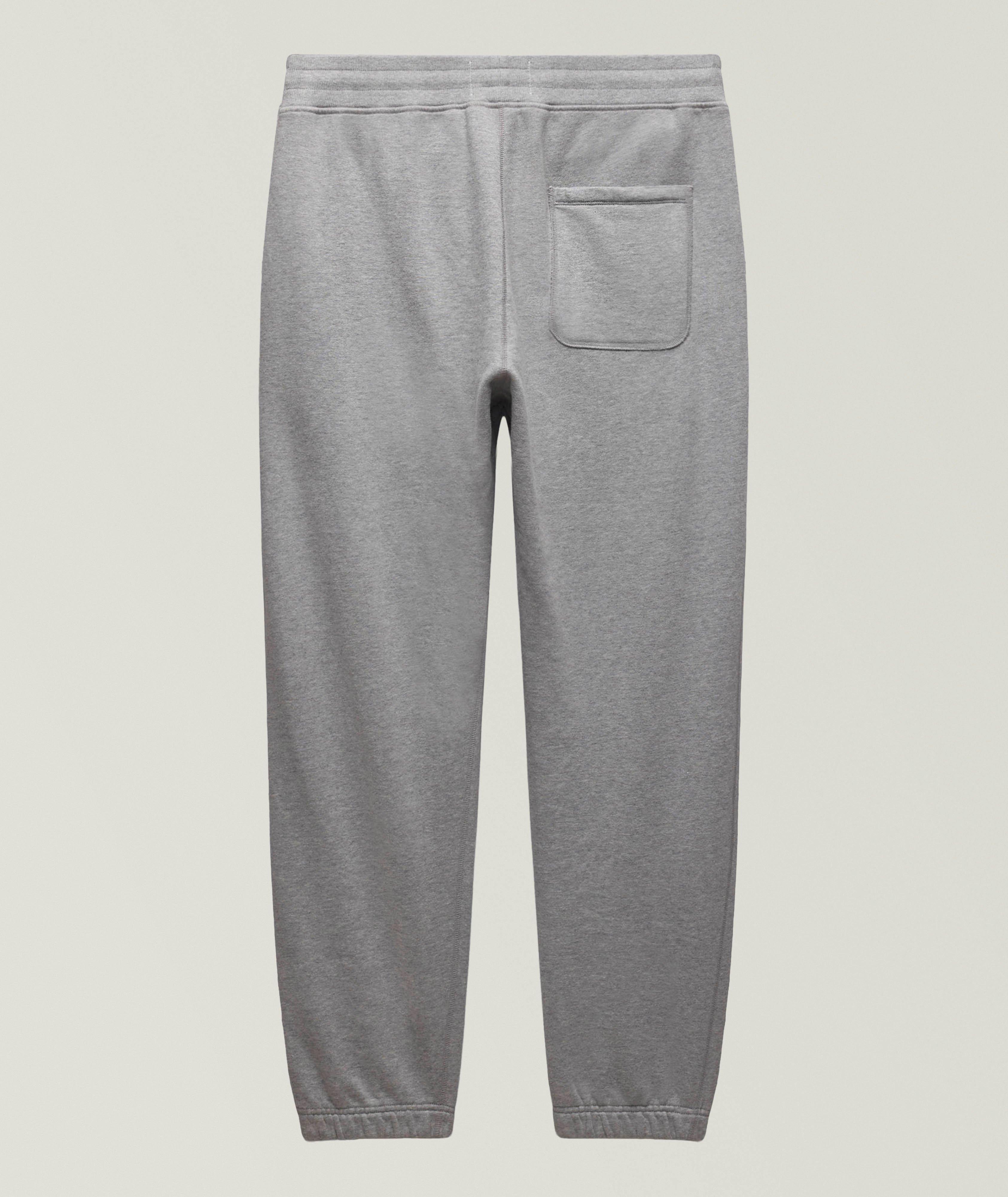 Pantalon sport en tissu bouclé de coupe amincie image 1