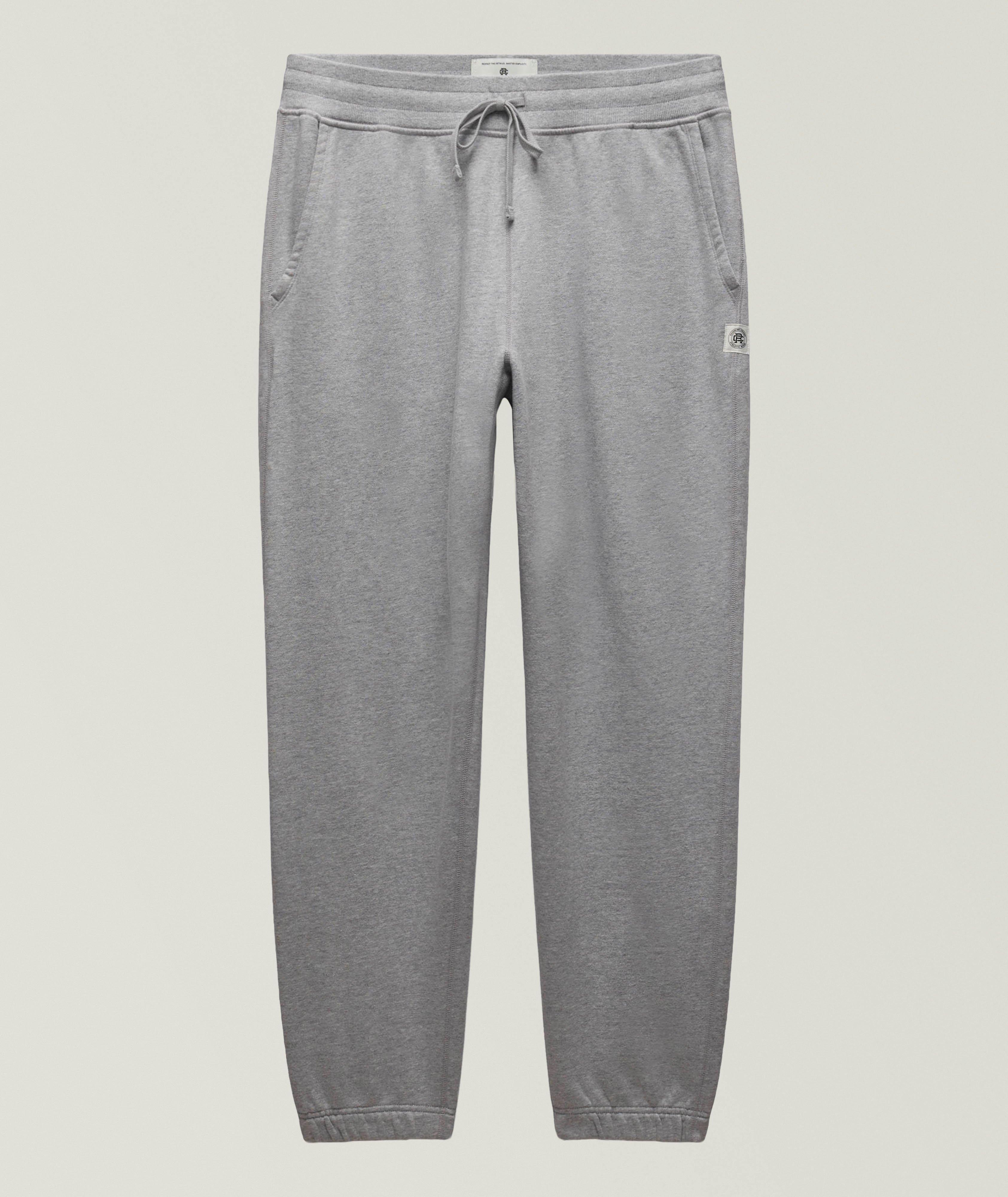 Pantalon sport en tissu bouclé de coupe amincie image 0