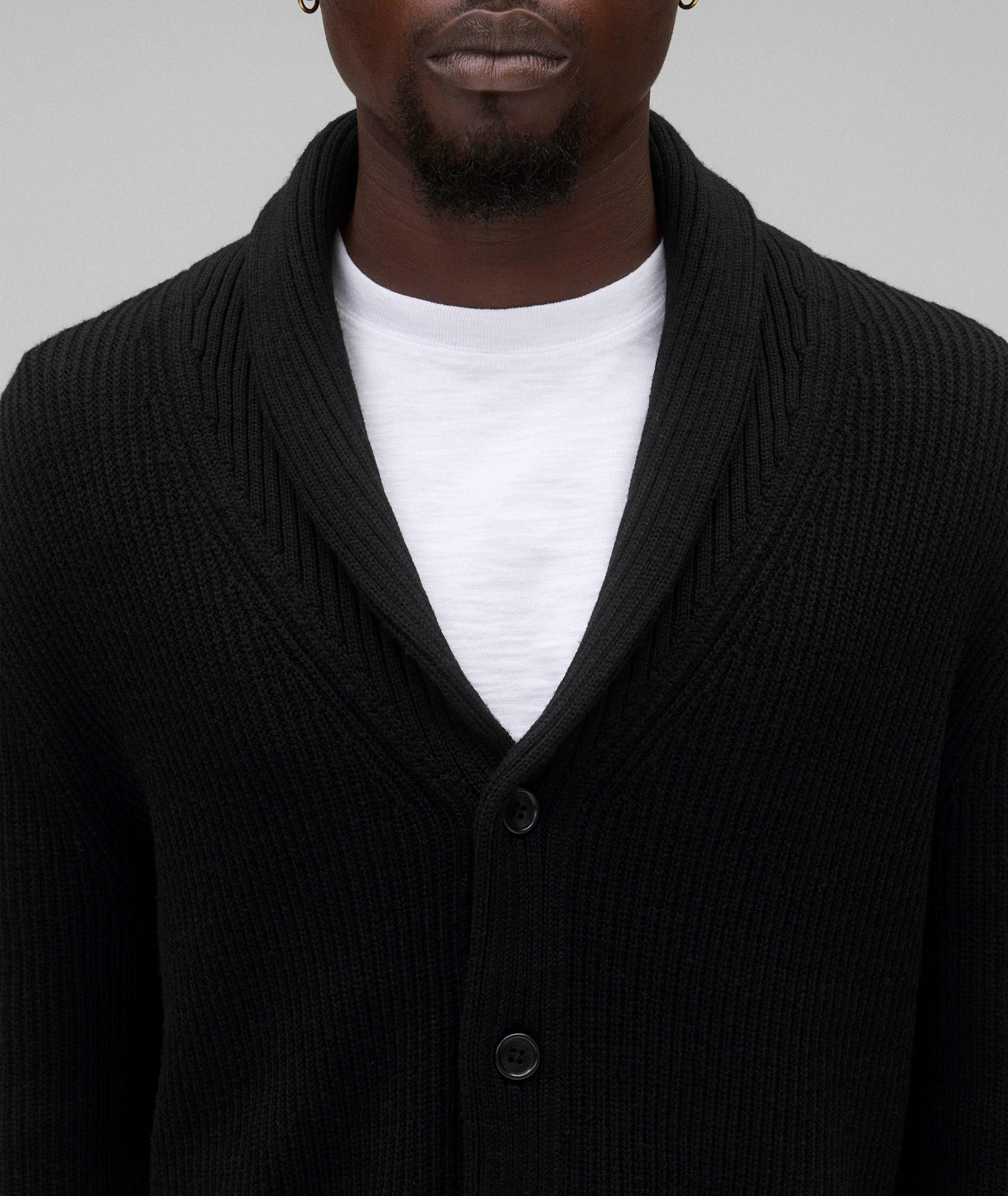 Wool-Blend Shawl Collar Cardigan image 3