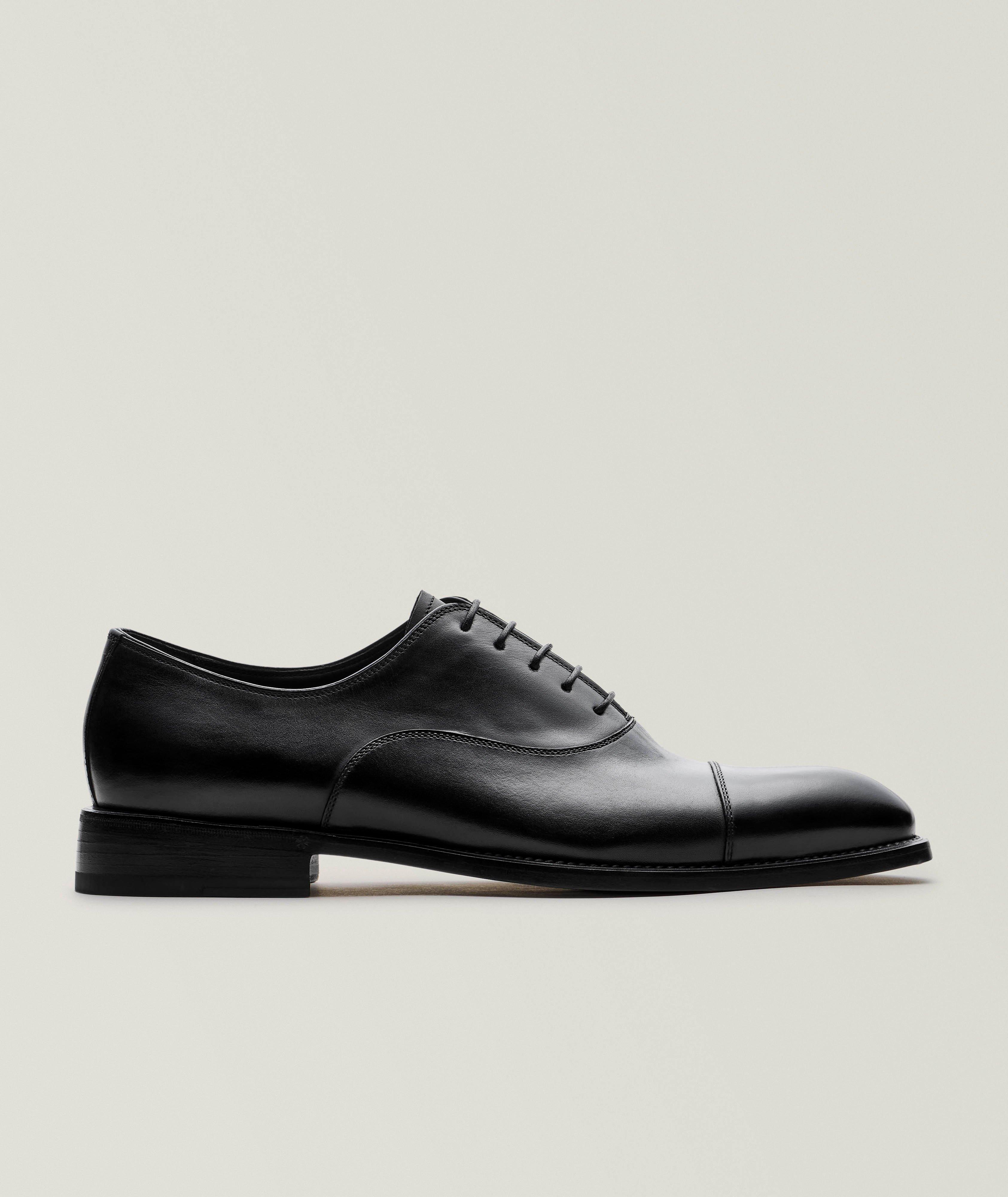 Leather Cap-Toe Oxfords image 0