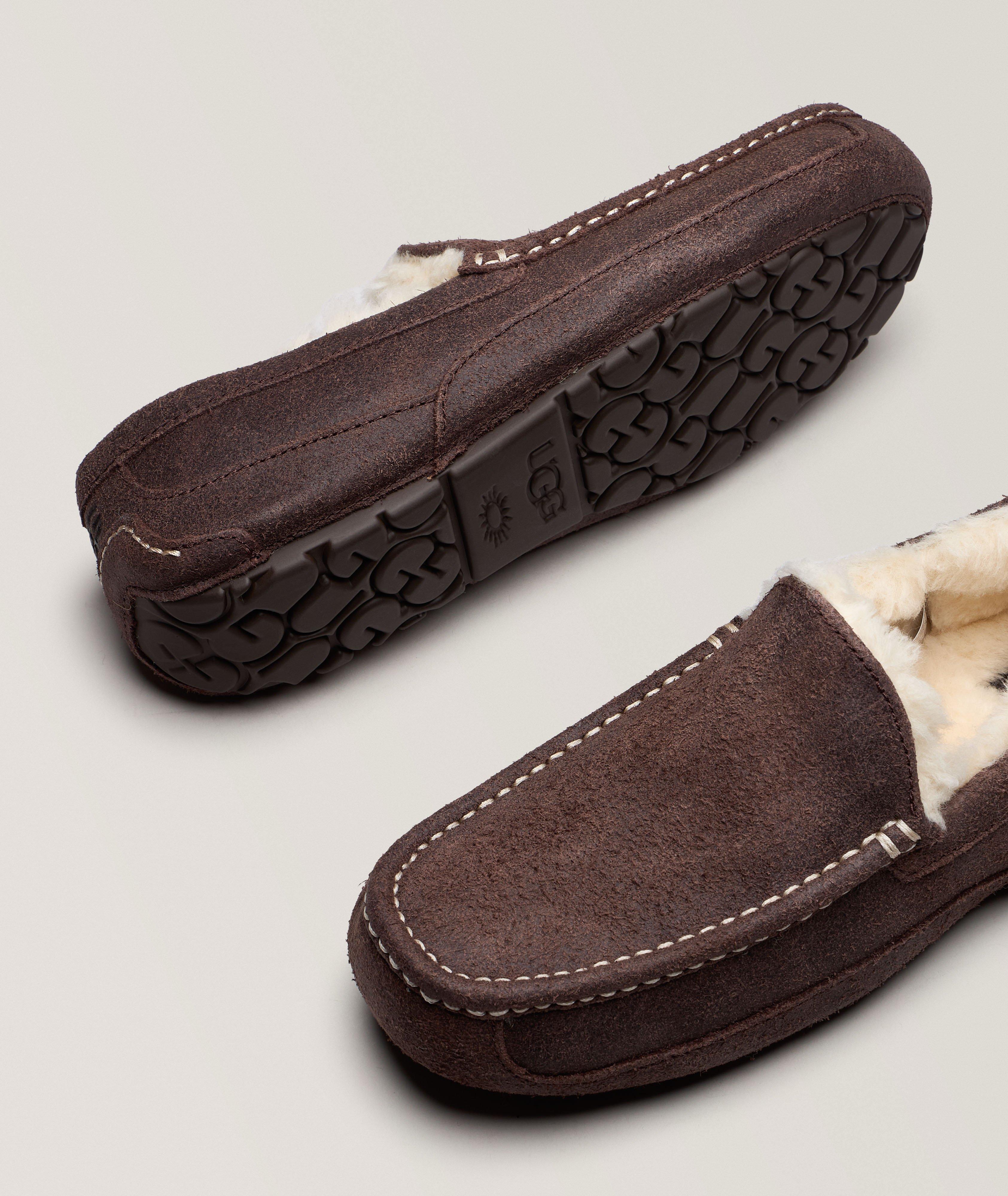 UGG DK BRWN NUBUCK SHEARLING ASCOT DRIVER image 3