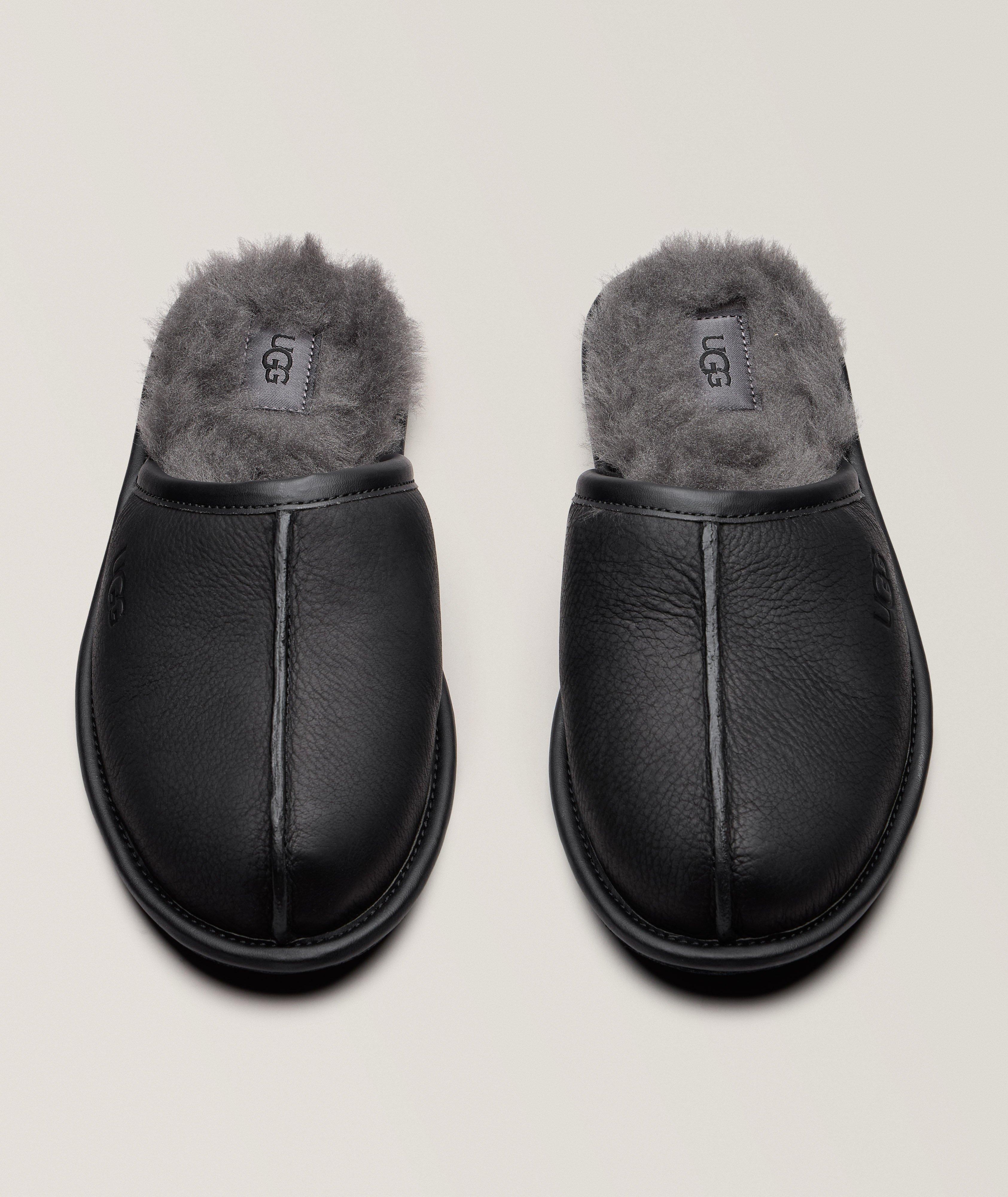 UGG BLK NUBUCK SCUFF SHEARLING SLIPPER image 1