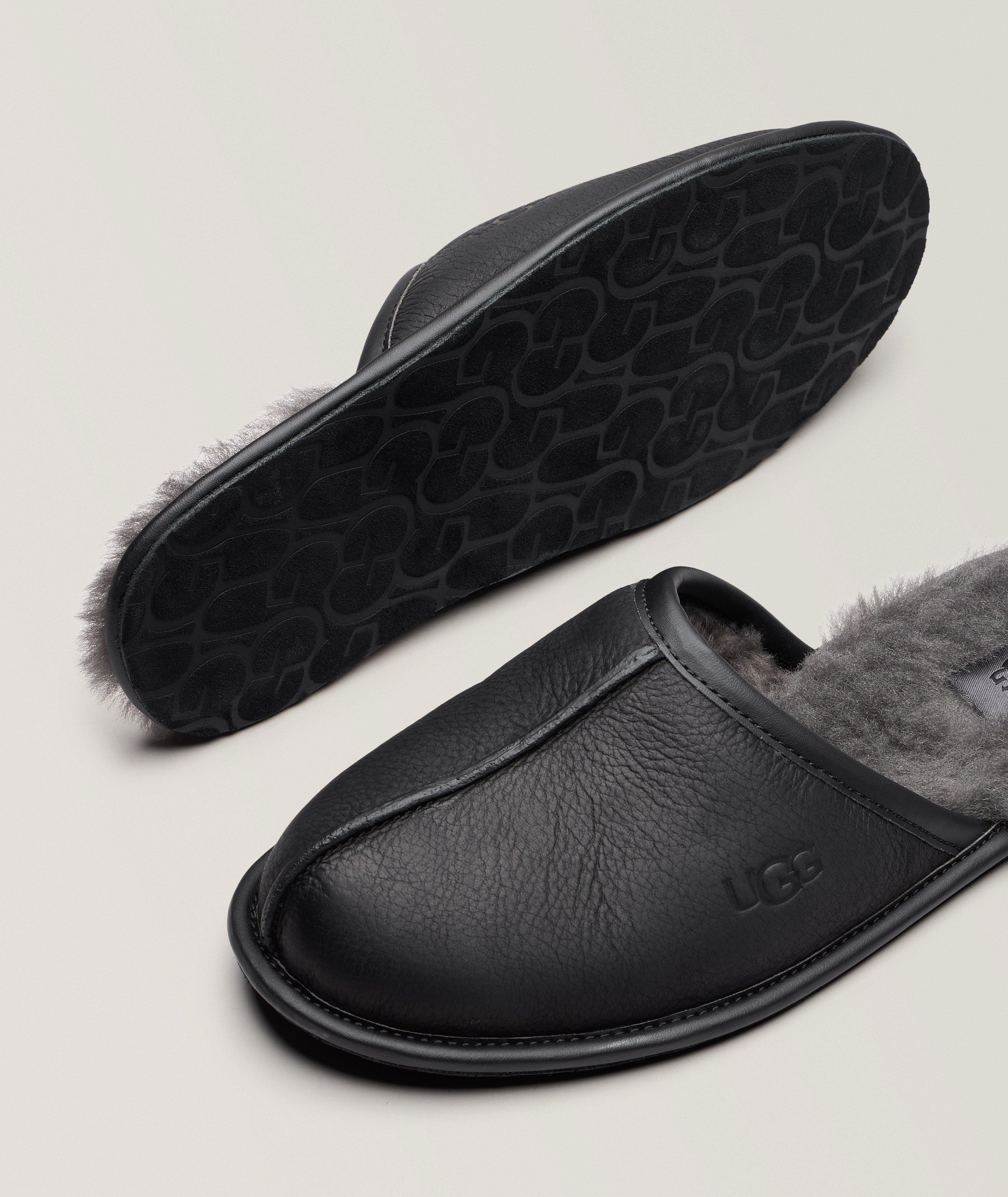 UGG BLK NUBUCK SCUFF SHEARLING SLIPPER image 3